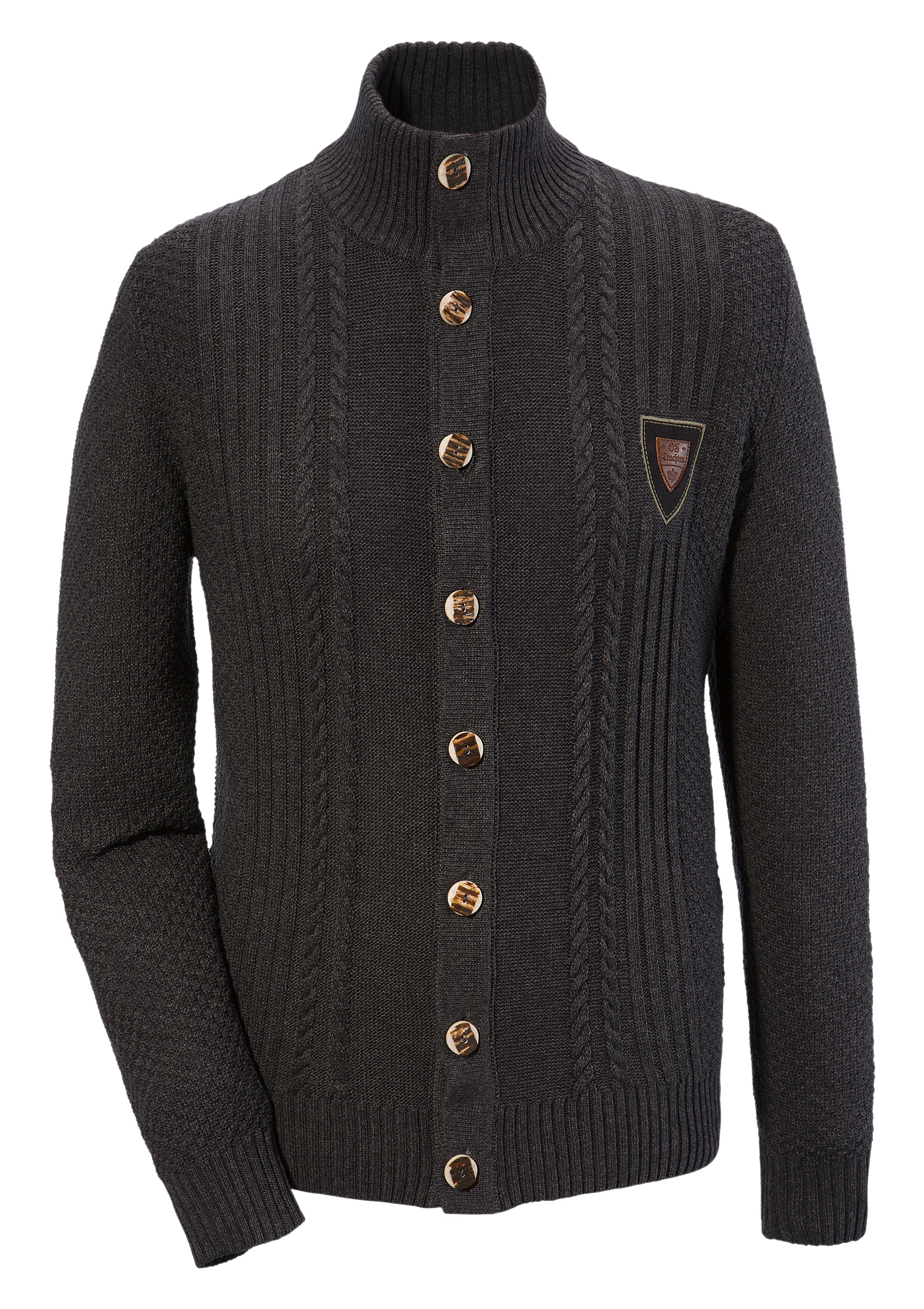 OS-Trachten Trachtenstrickjacke, mit Zopfmuster