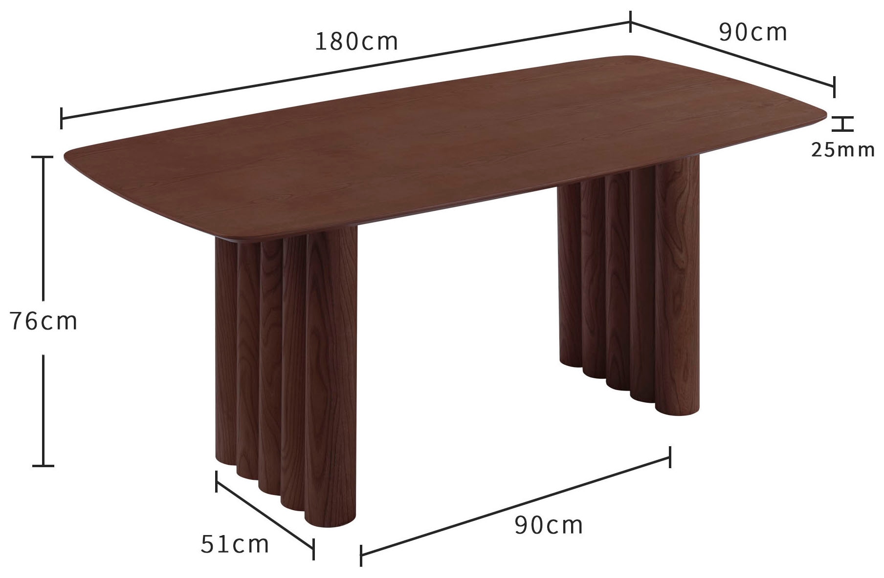 OTTO home Esstisch »Sacy« FSC-zertifizierter Esche, Schweizer Kante, Breite 180 cm