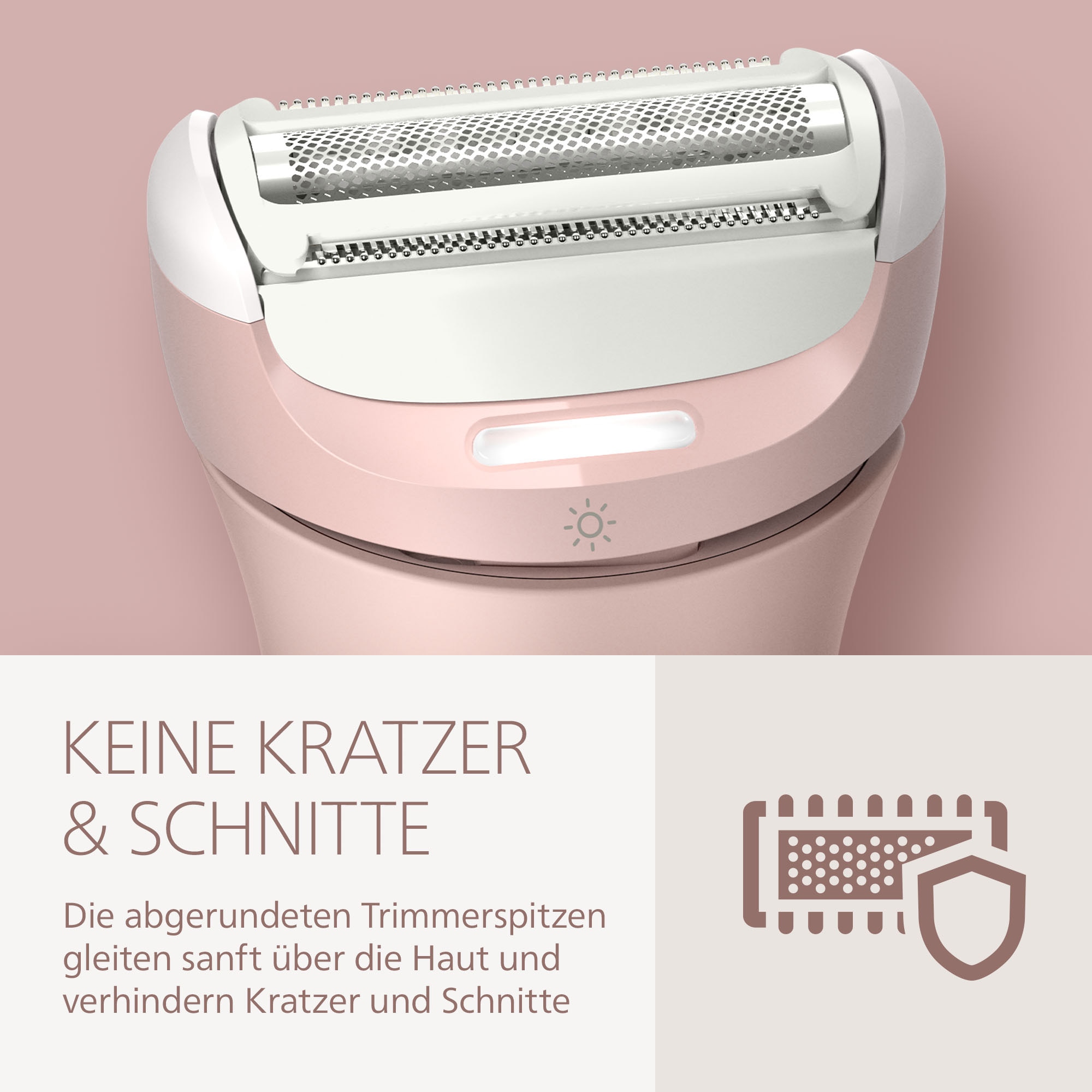 Philips Elektrokörperrasierer »Lady Shaver Series 8000«, 1 St. Aufsätze, kabelloser Rasierer, nass und trocken, inkl. Trimmeraufsatz