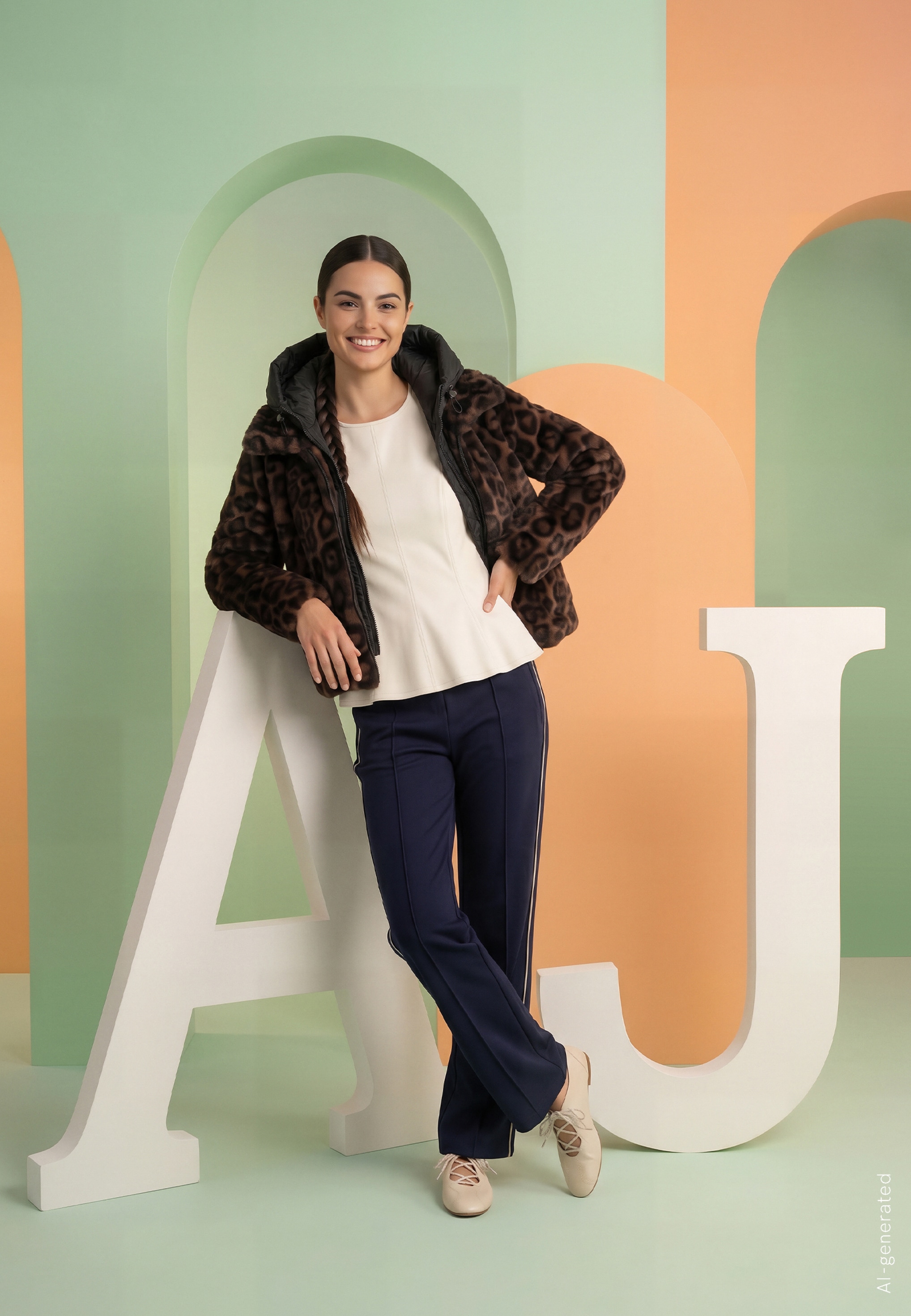 Amber & June Plüschjacke »Plüschjacke mit abnehmbarem Westenteil«