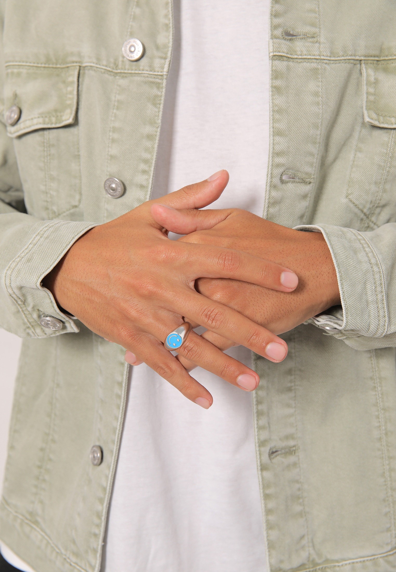 Kuzzoi Siegelring »Ring Herren Siegelring Smiling Emaille 925 Silber«