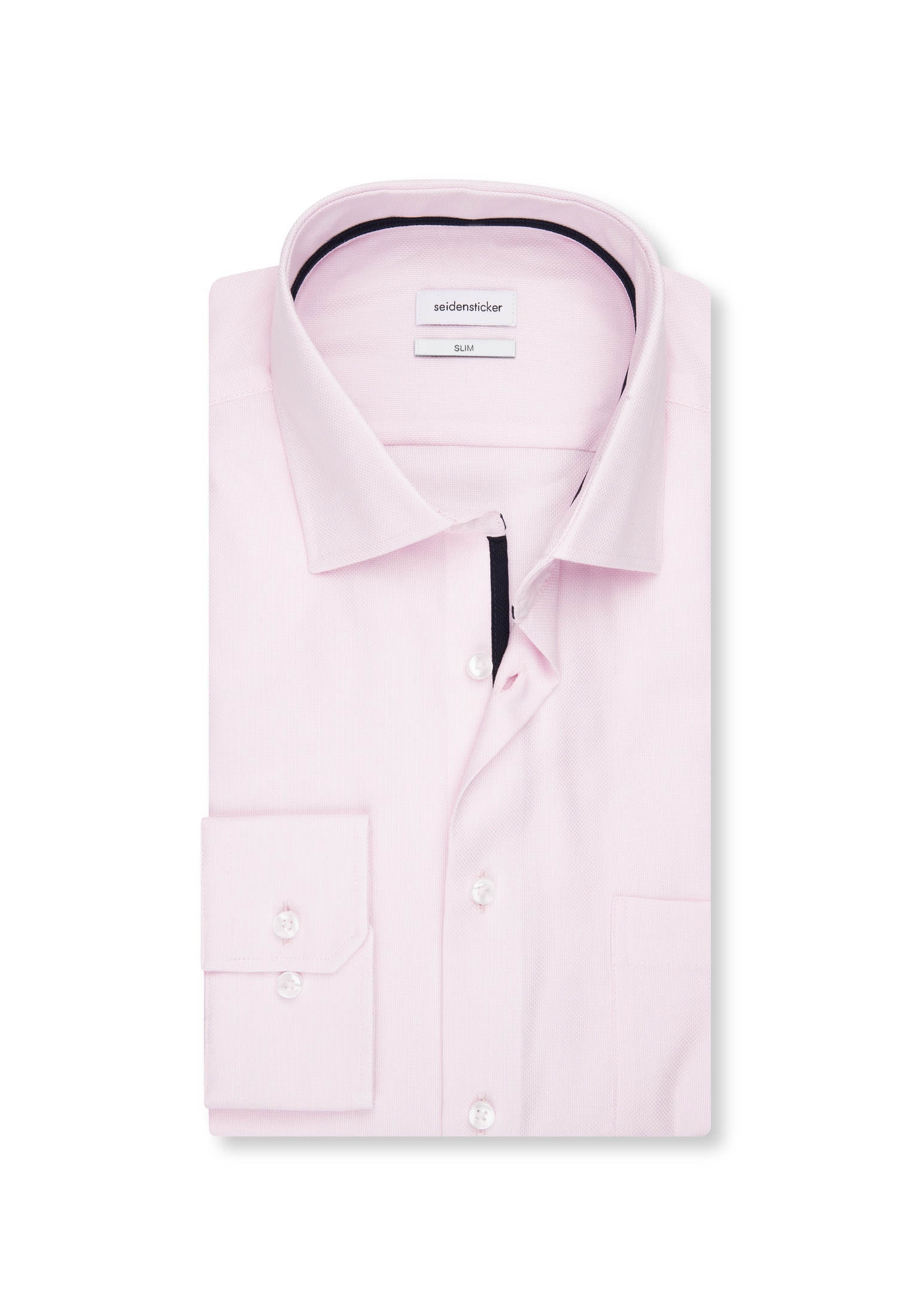 seidensticker Businesshemd »Schwarze Rose« Slim 1/1 Kentkragen Struktur