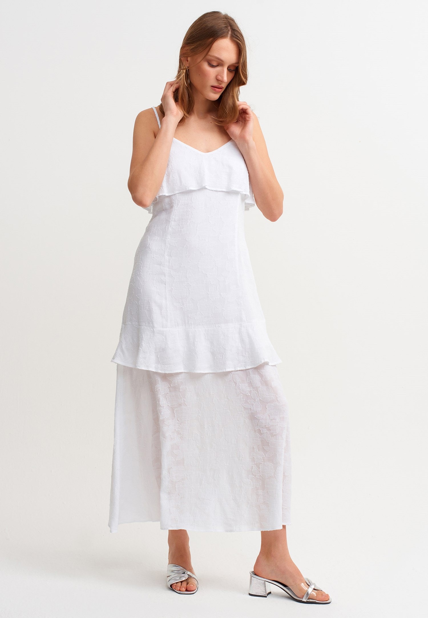 OXXO Maxikleid, mit Volant Details