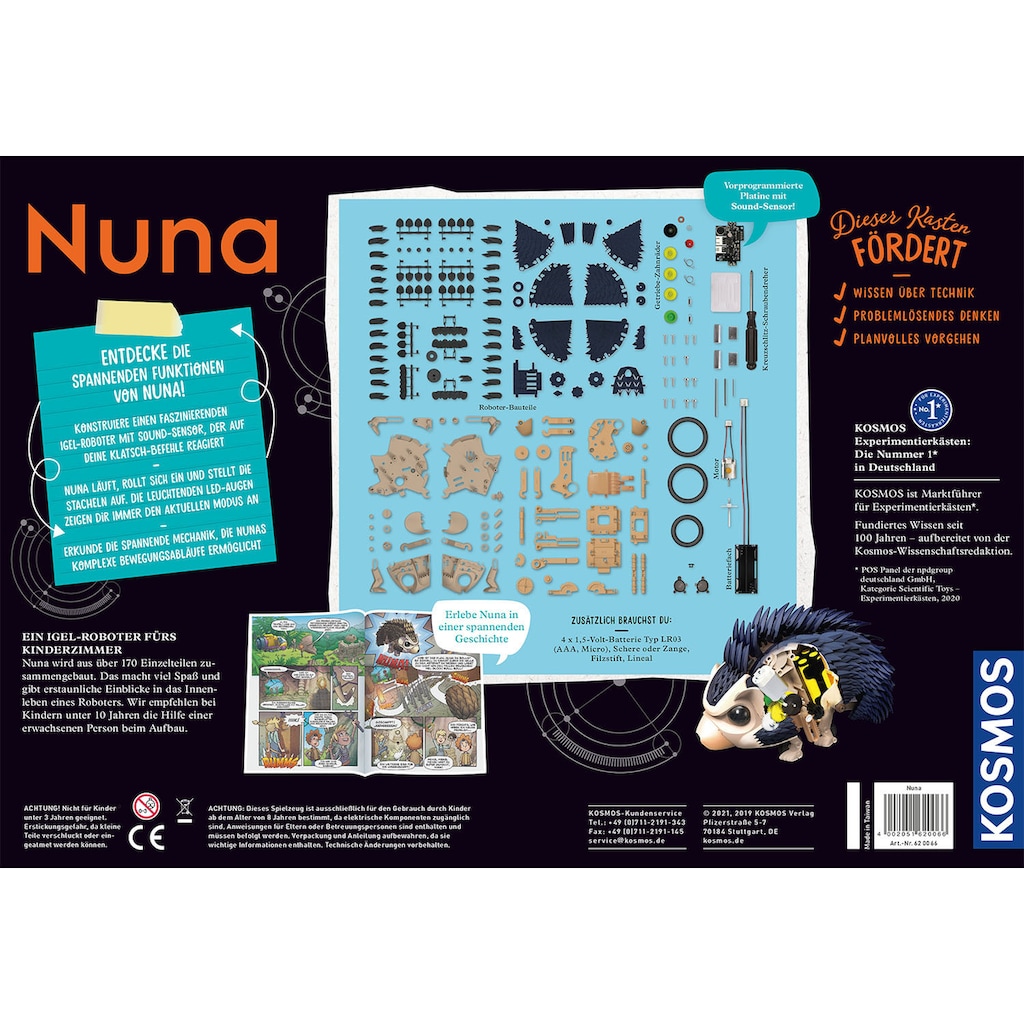 Kosmos Modellbausatz »Nuna - Dein Igel-Roboter«