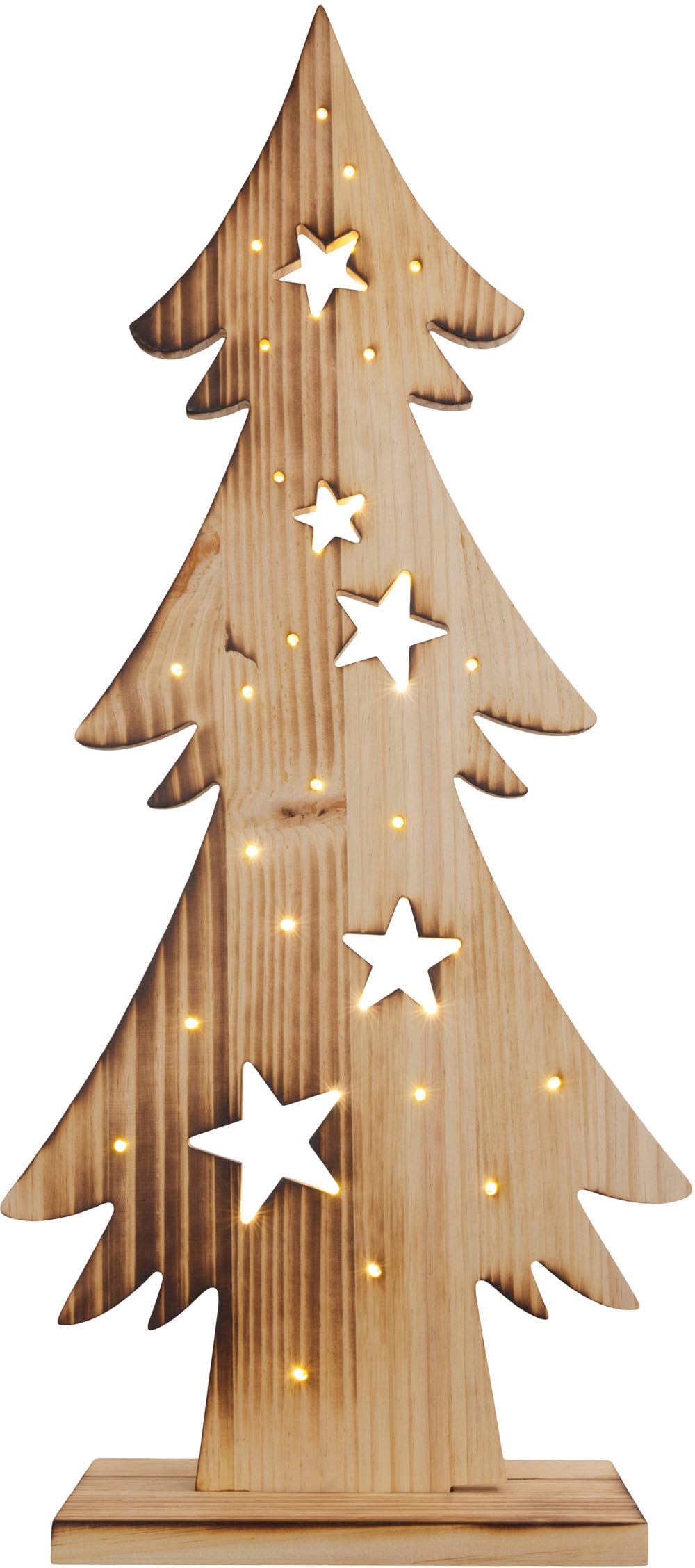 näve LED Baum »Tannenbaum, Weihnachtsdeko aus Holz«, Holz-Stehleuchte, Höhe  ca. 80 cm, Batteriebetrieben bestellen bei OTTO