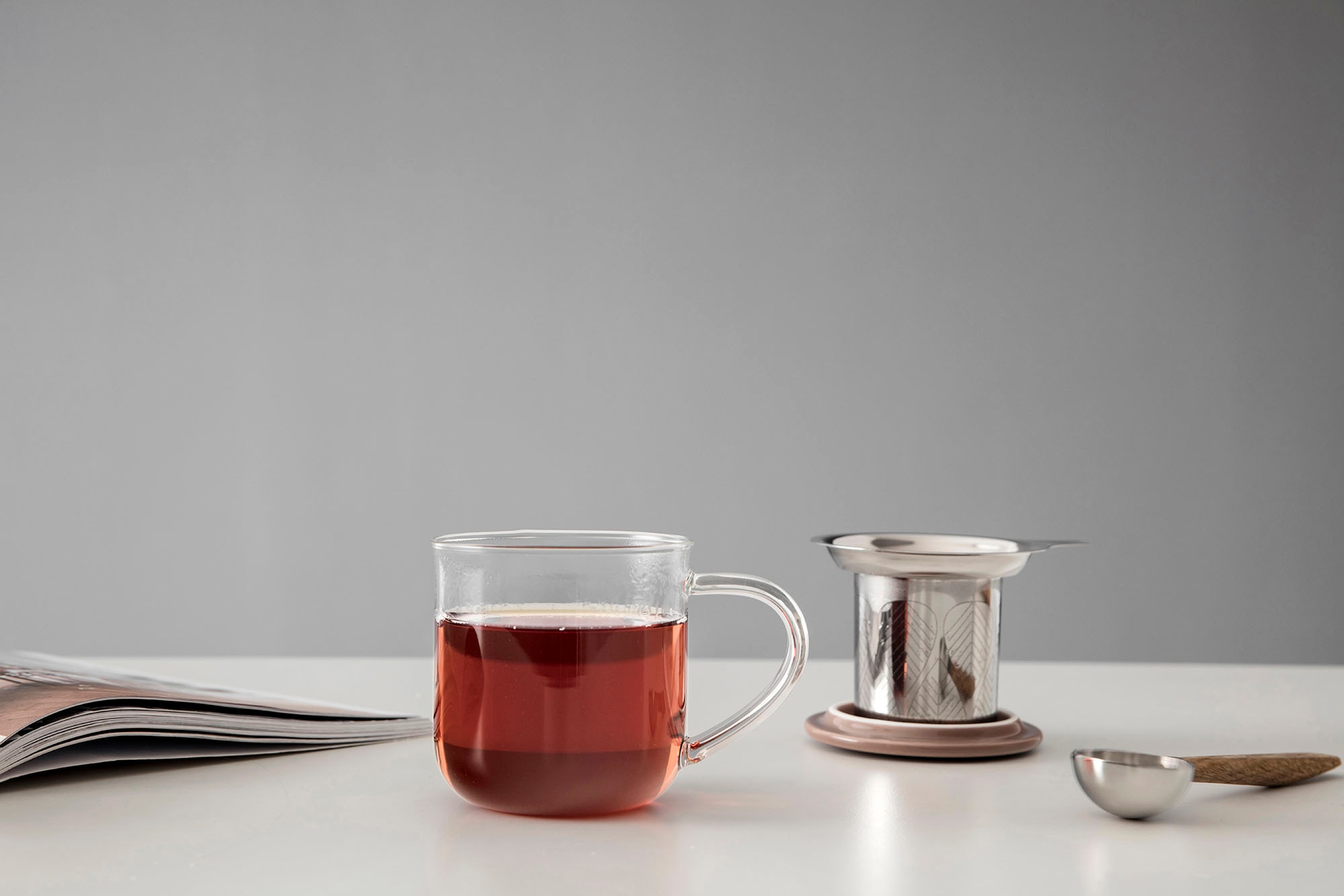 VIVA SCANDINAVIA Tasse »Eva«, mit Teesieb und Deckel, Borosilikatglas, 400 ml