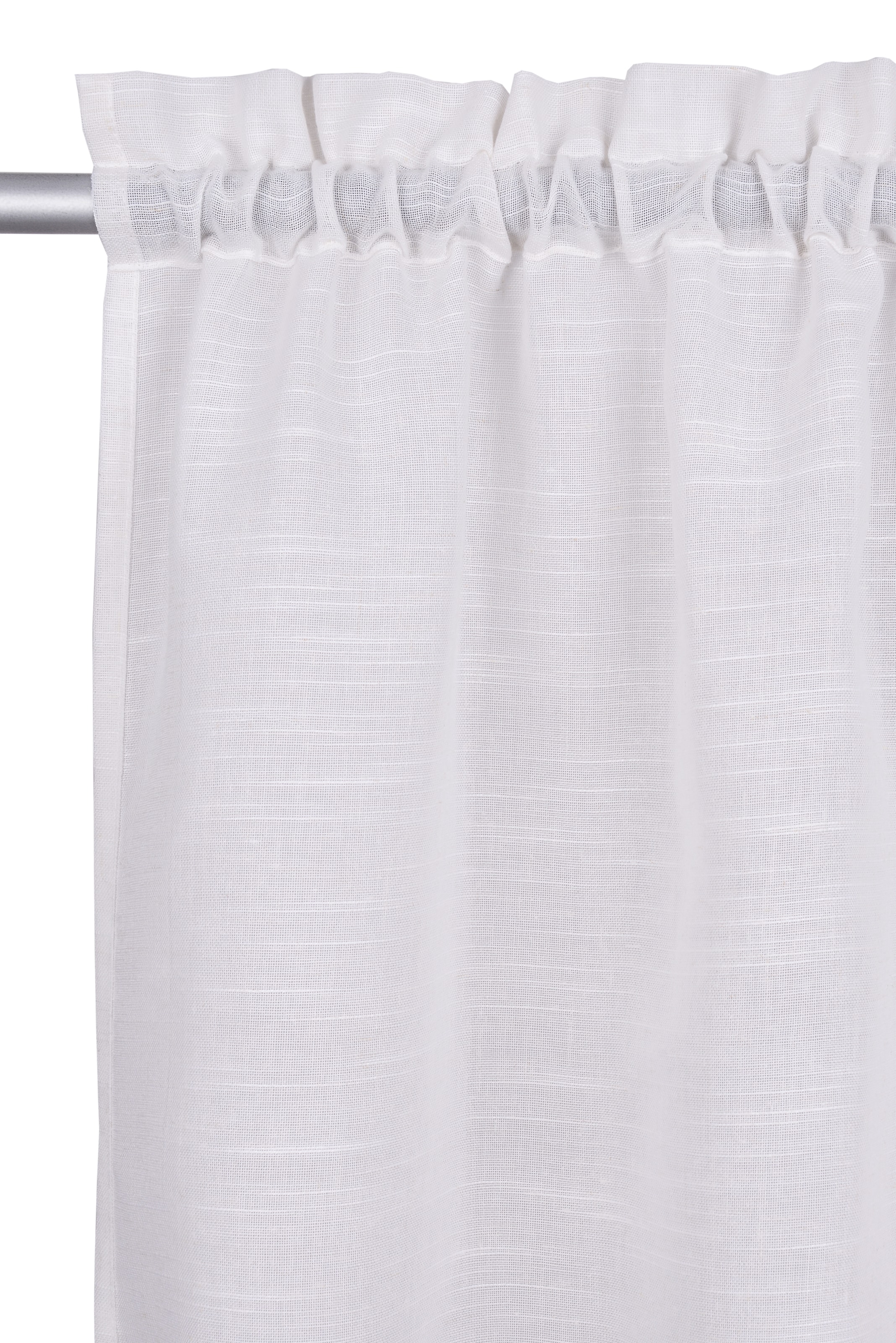 my home Scheibengardine »Louvelle« Stangendurchzug 1 Stk. tlg. Leinenoptik, Scheibengardine, modern, basic