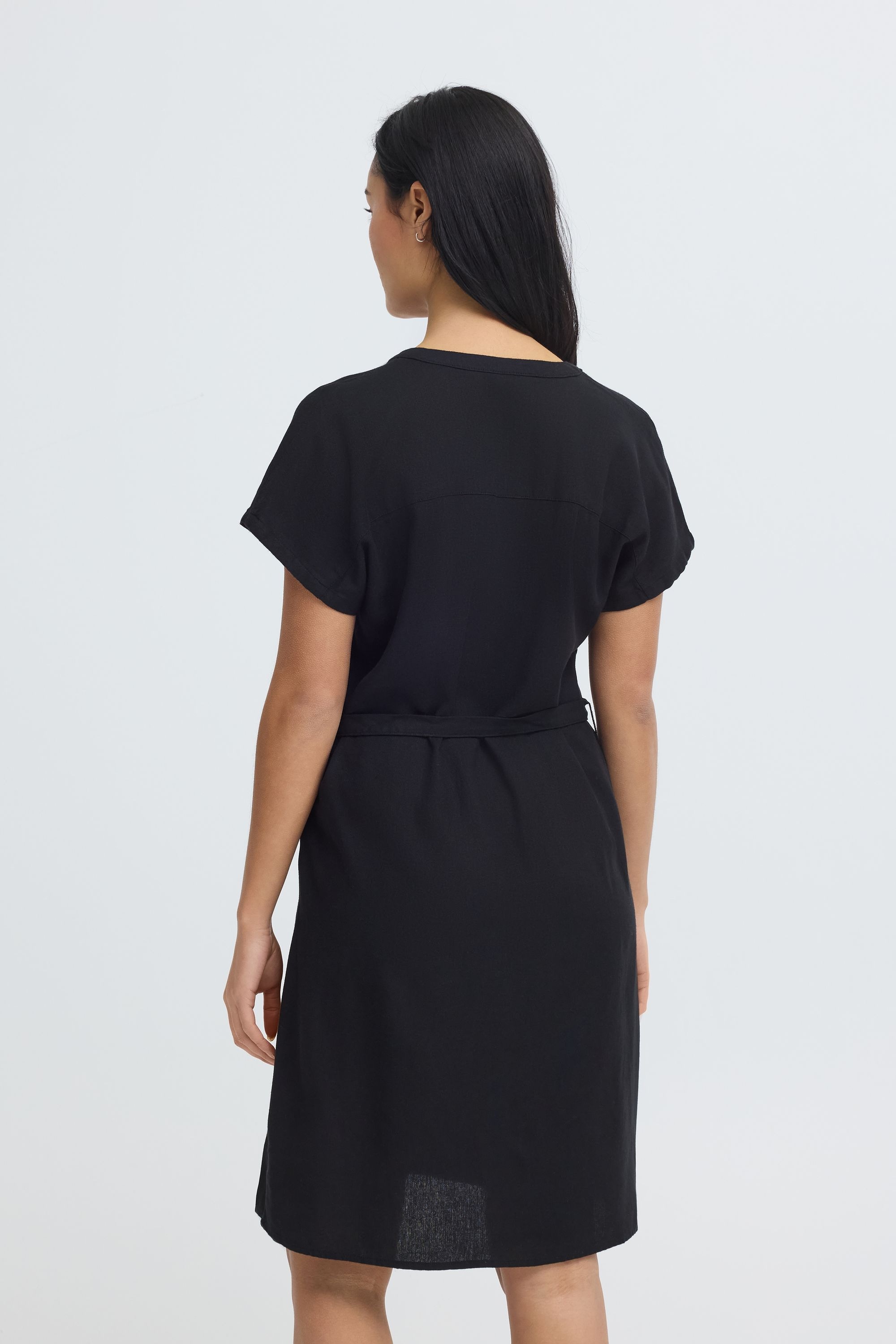 OXMO Minikleid »Minikleid OXNInna Linen Mix Vneck«