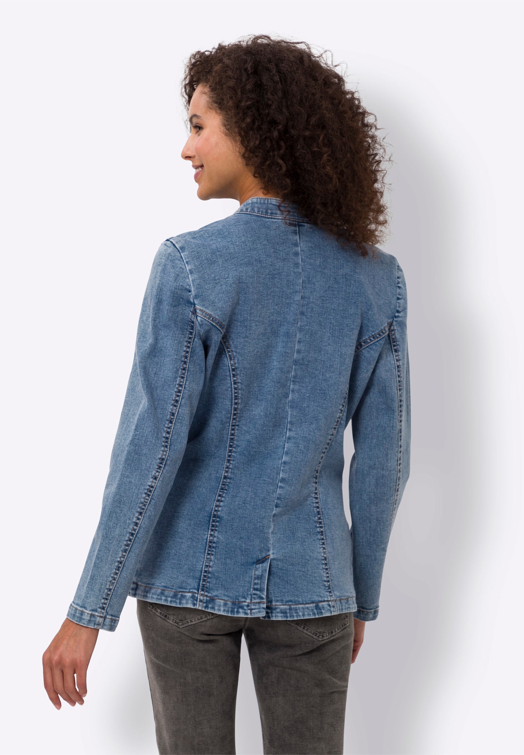 heine Jeansblazer »Jeans-Blazer Jeansblazer mit Häkchenverschluss«