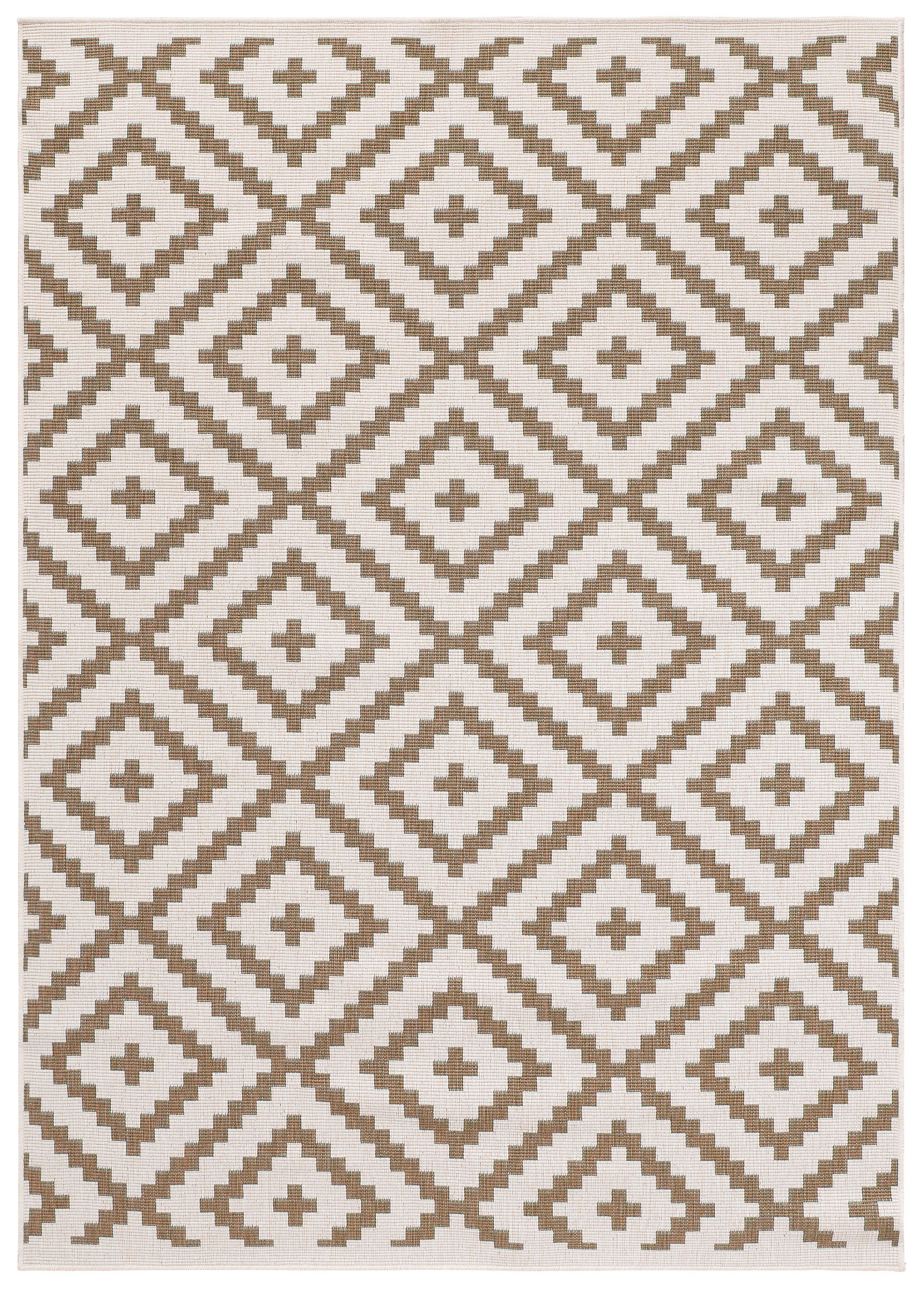 my home Teppich »Ronda Wendeteppich«, rechteckig, Sisal-Optik, Flachgewebe, In- und Outdoor, geometrisches Boho Design