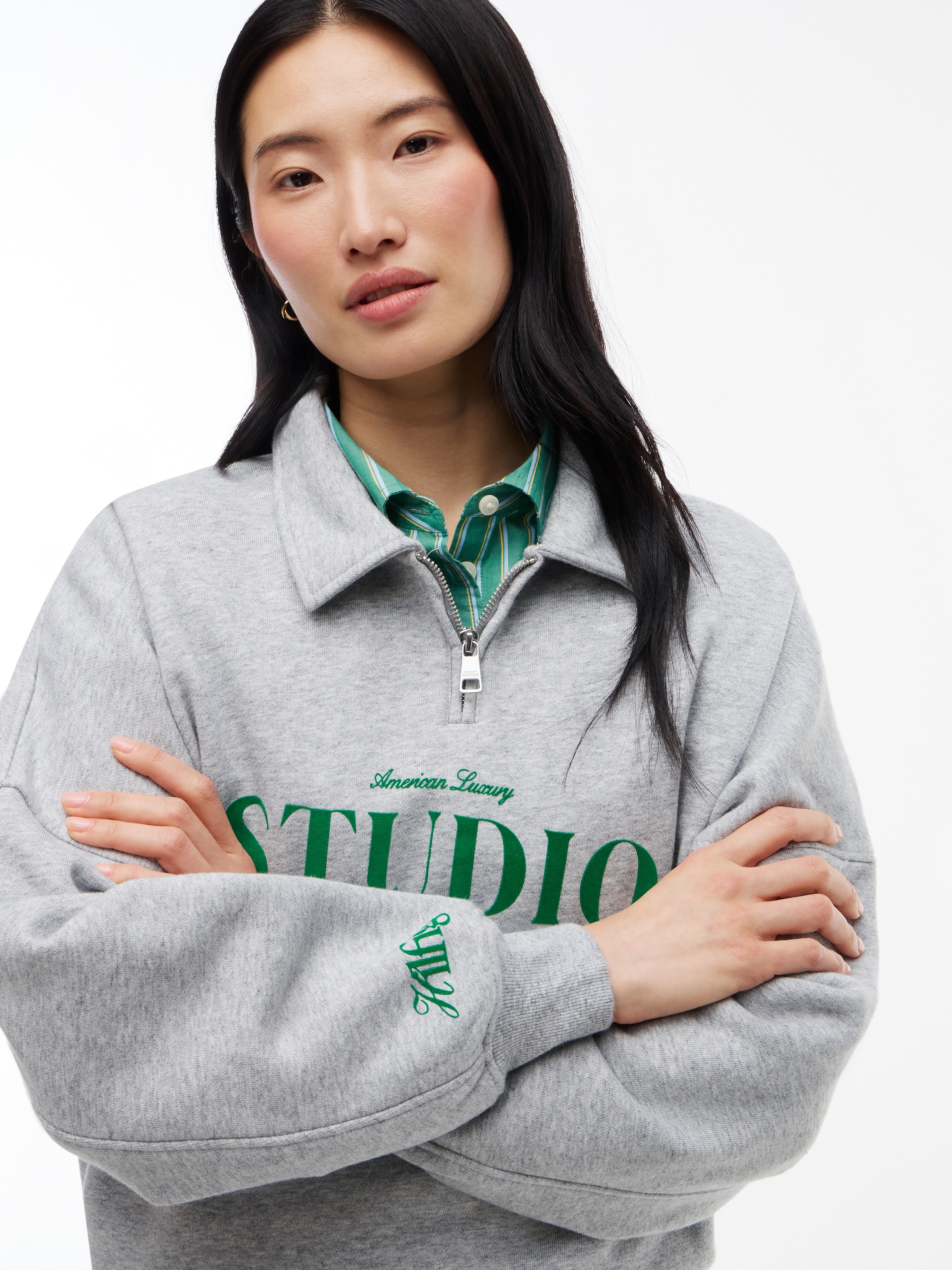 Tommy Hilfiger Sweatshirt »STUDIO TOMMY HALF-ZIP POLO SWT«, Baumwolle
