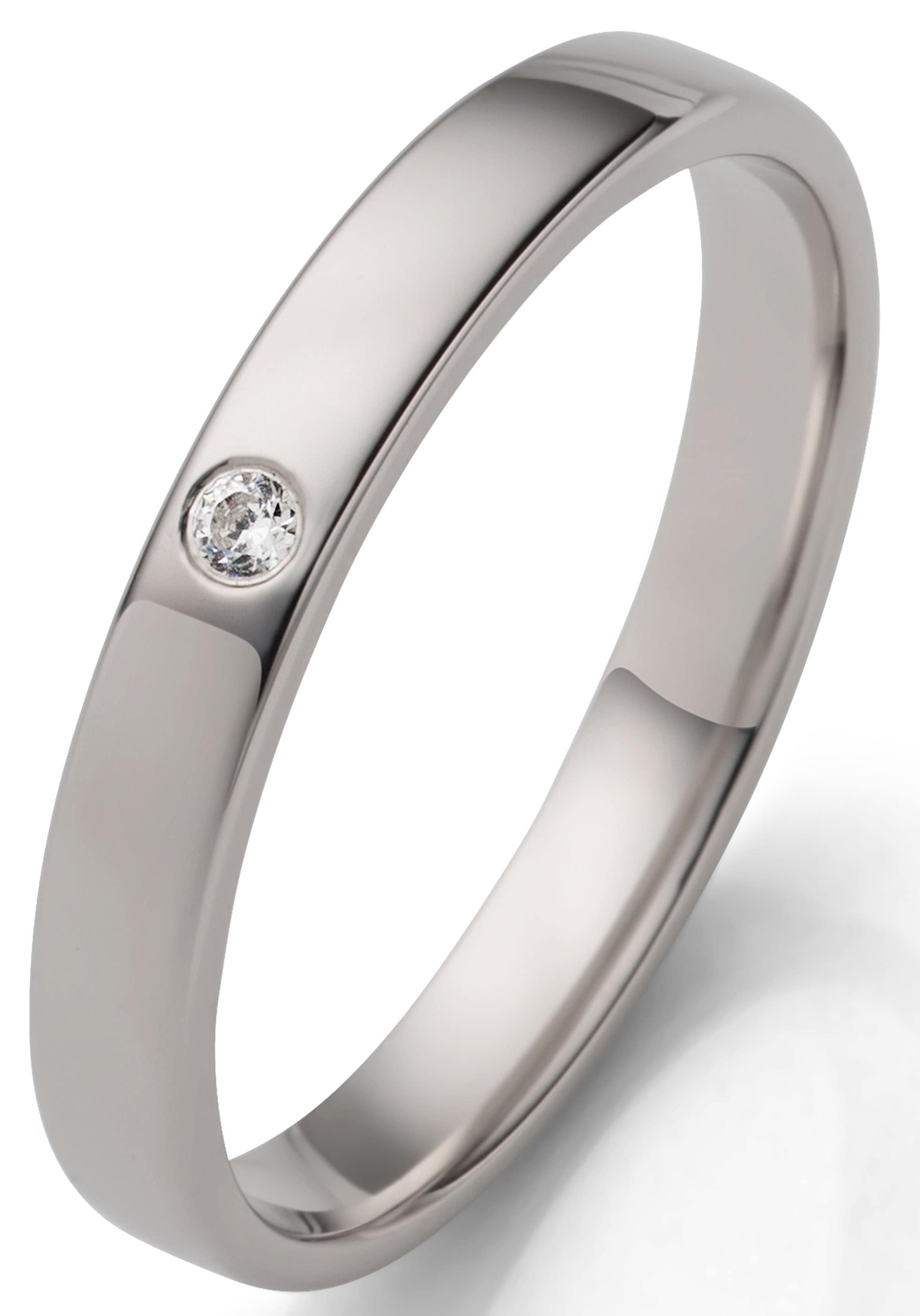 Firetti Trauring »Schmuck Geschenk Hochzeit Ehering "LIEBE"« Made in Germany - wahlweise mit oder ohne Zirkonia (synth.)