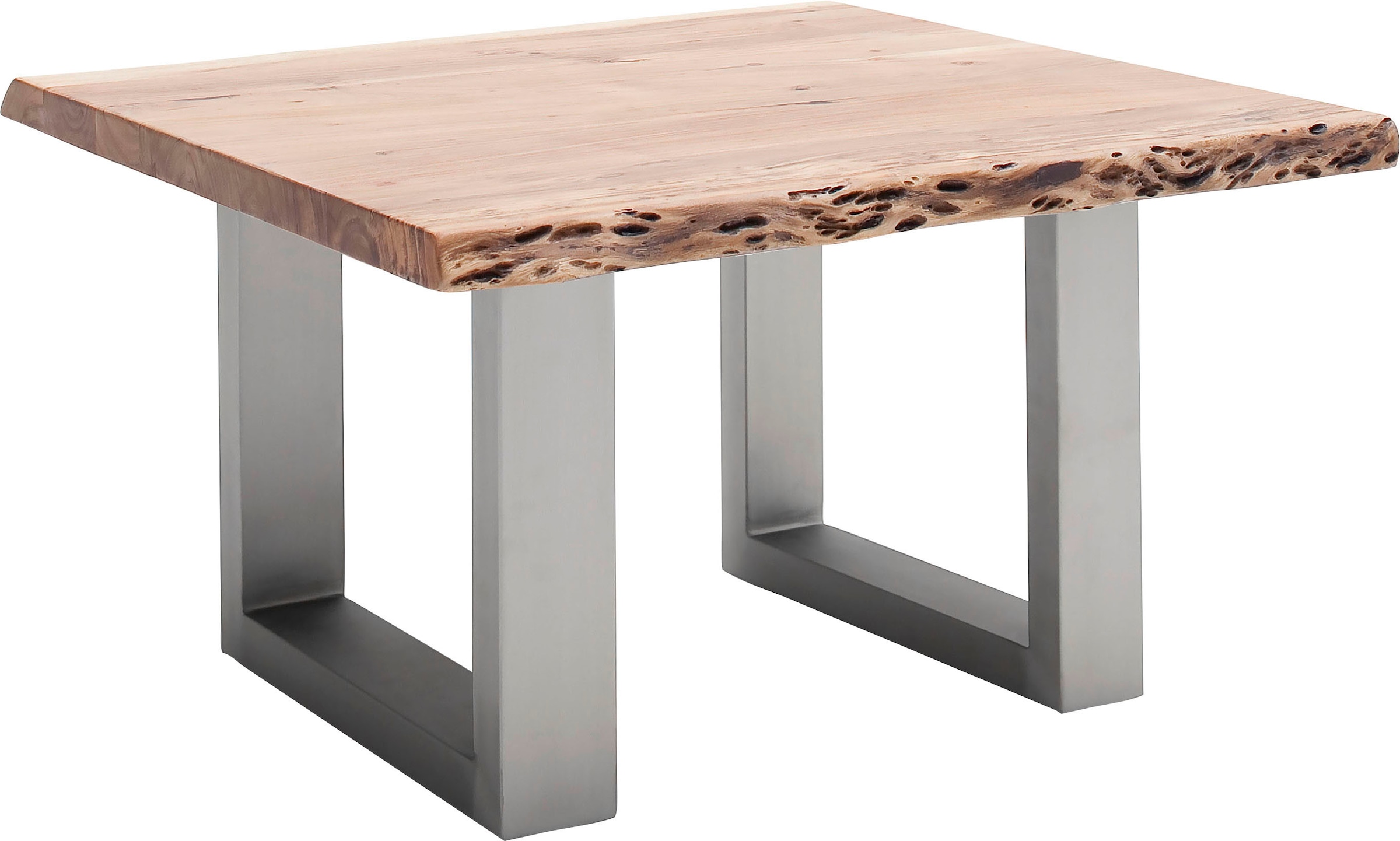 MCA furniture Couchtisch »Cartagena«, Couchtisch Massivholz mit Baumkante  und natürlichen Rissen und Löchern bei OTTO
