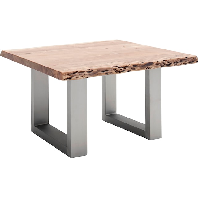 MCA furniture Couchtisch »Cartagena«, Couchtisch Massivholz mit Baumkante  und natürlichen Rissen und Löchern bei OTTO