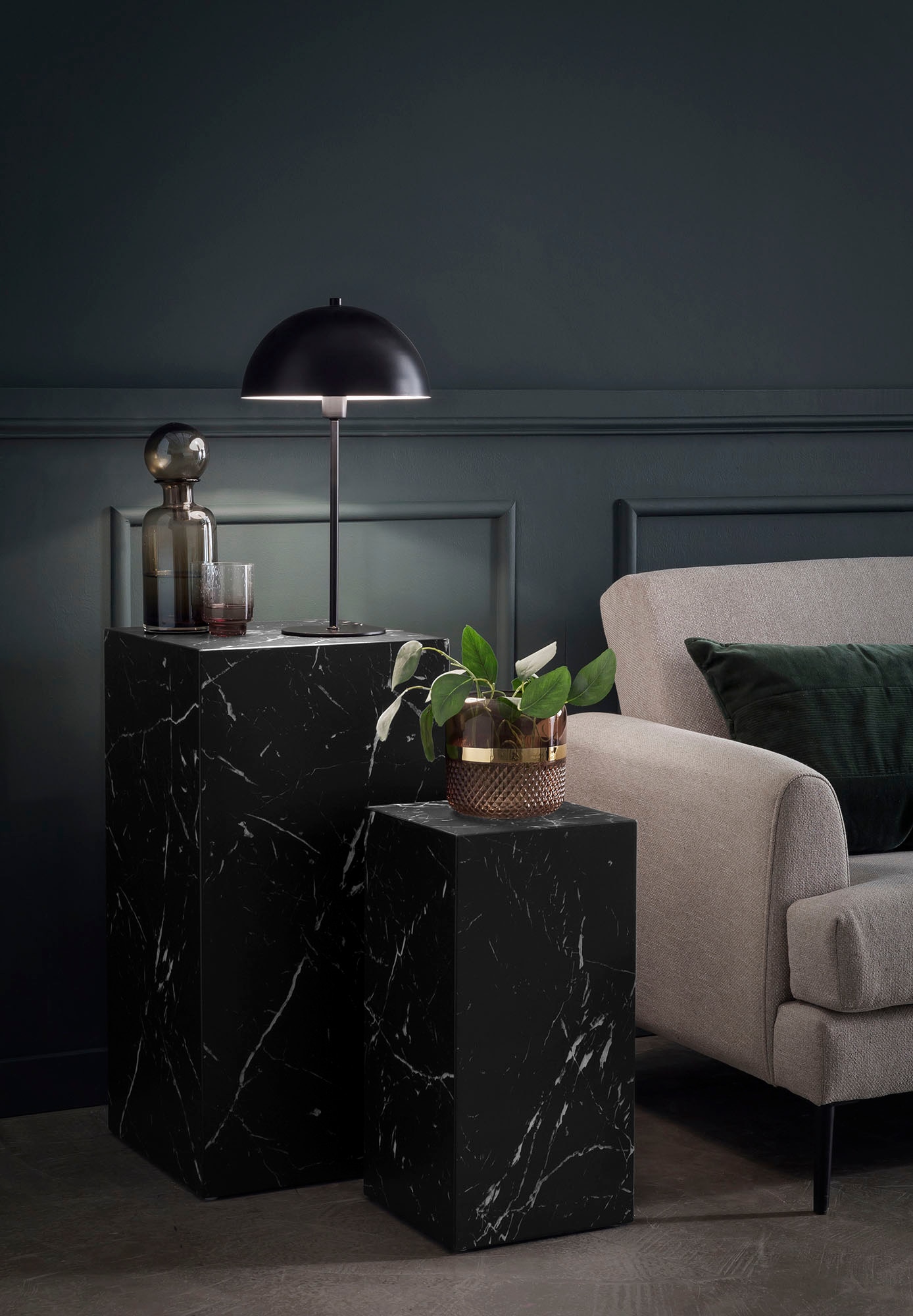 SalesFever Beistelltisch »Set an eleganten Beistelltischen« Set,  foliert mit Melaminfolie in Marmoroptik