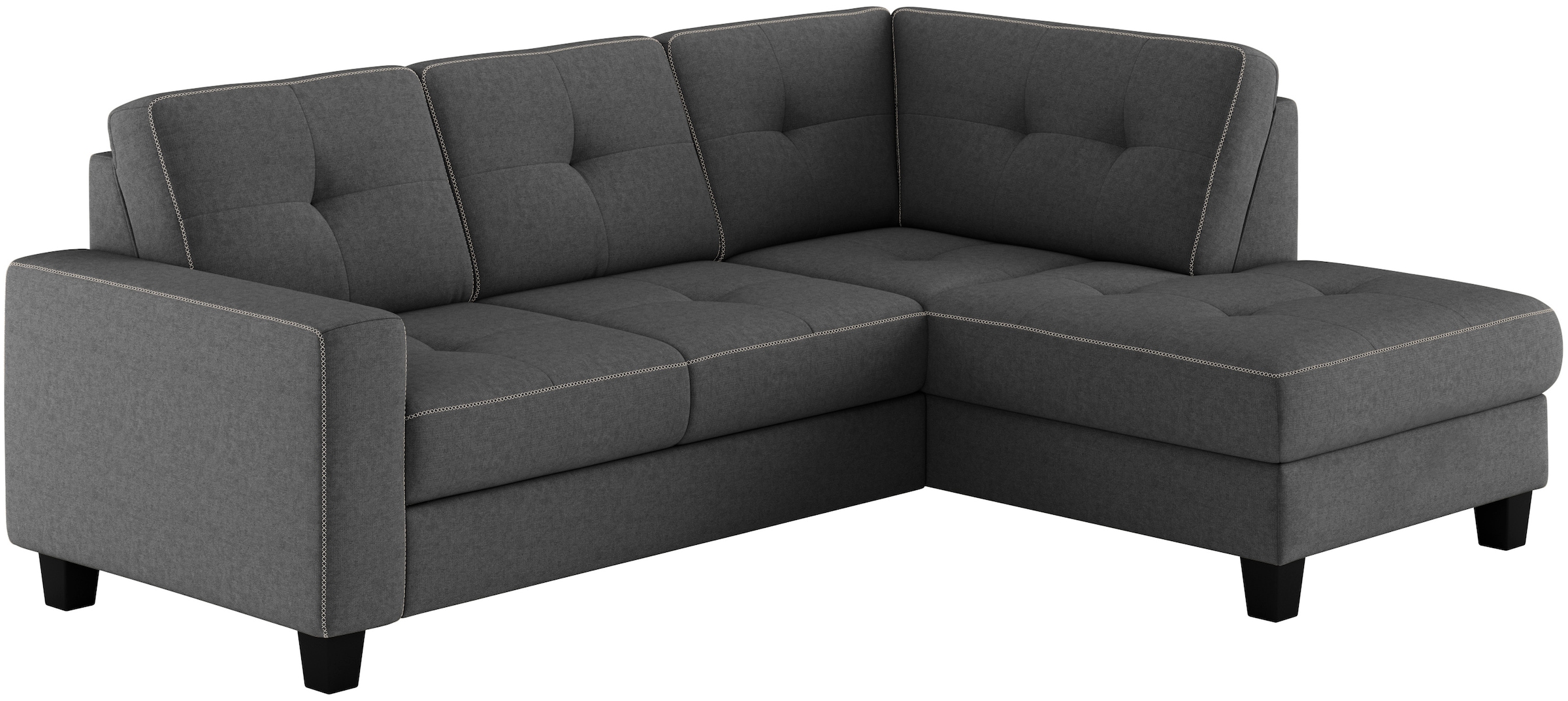 Places of Style Ecksofa »Varese«, Kreuznaht in beige