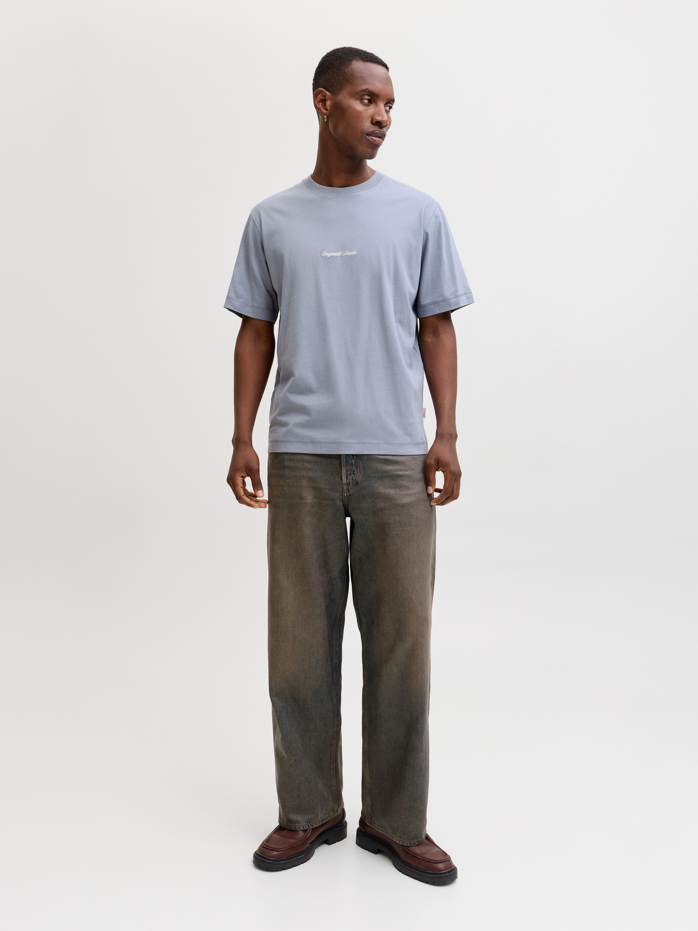 Jack & Jones Kurzarmshirt »JORNORREBRO EMB TEE SS CREW NECK NOOS« mit Logo Print