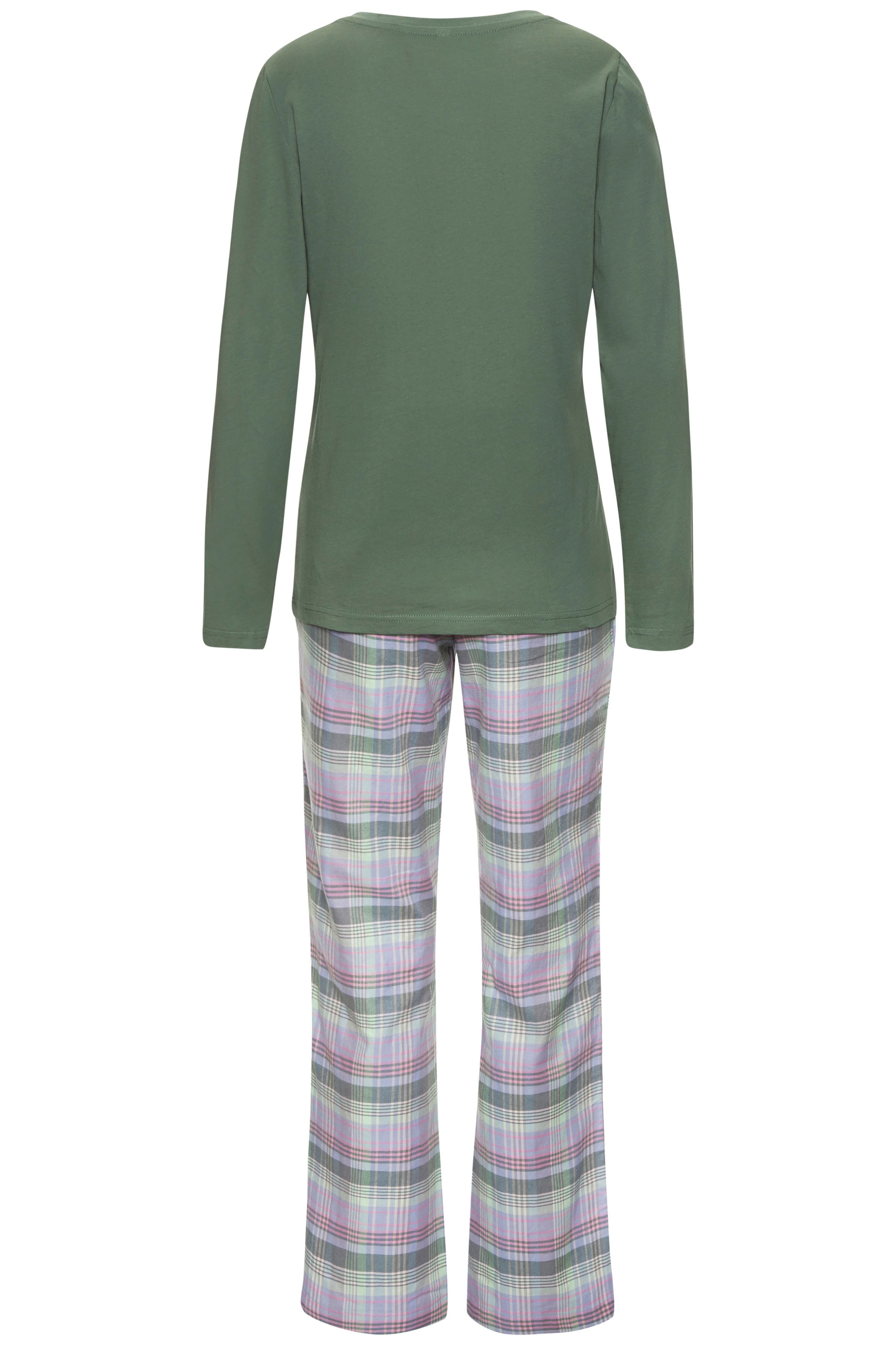 Vivance Dreams Pyjama, (2 tlg.), aus kuschelig weichem Flanell