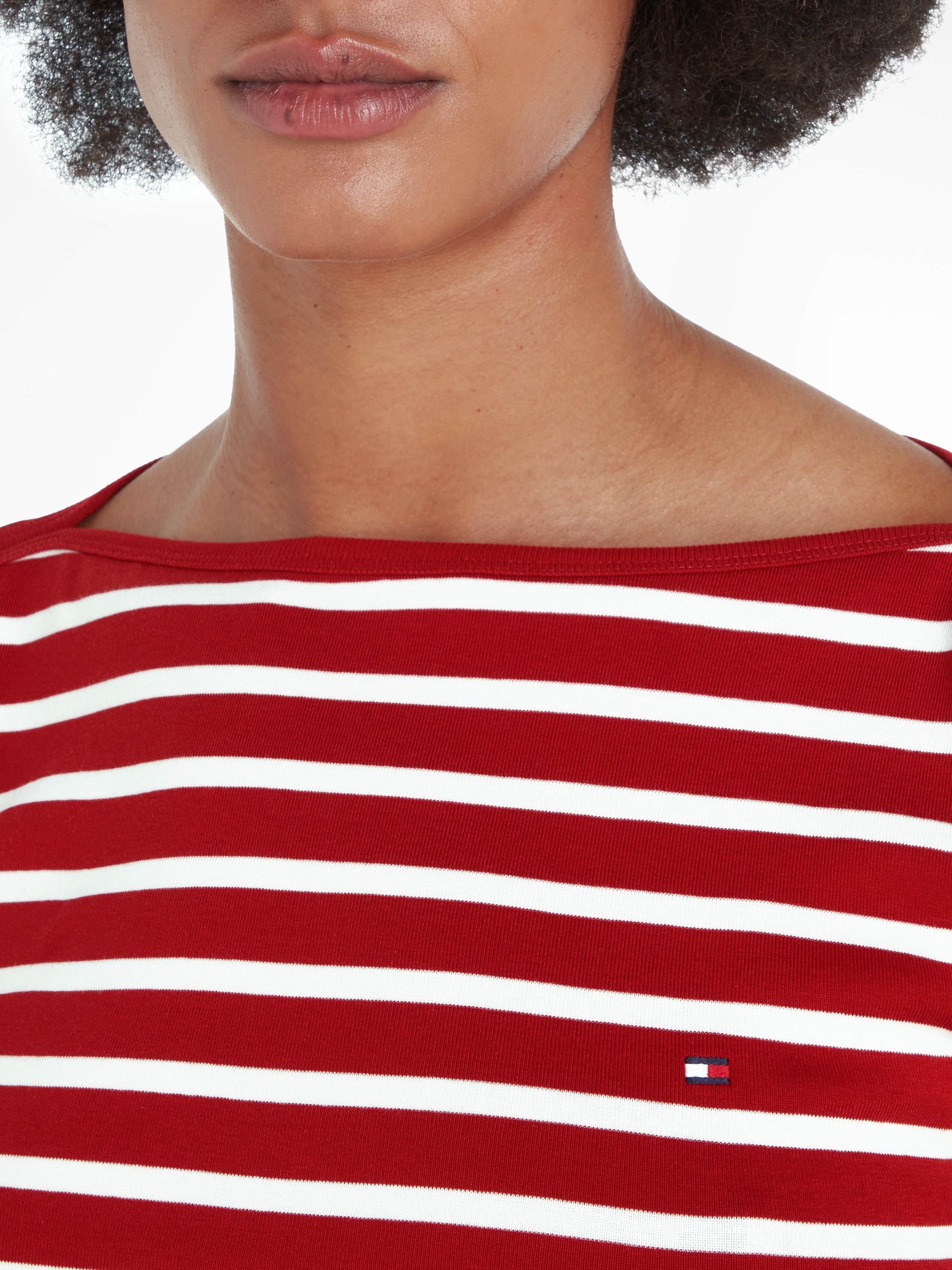 Tommy Hilfiger 3/4-Arm-Shirt »NEW CODY SLIM BOAT-NECK« mit Logostickerei