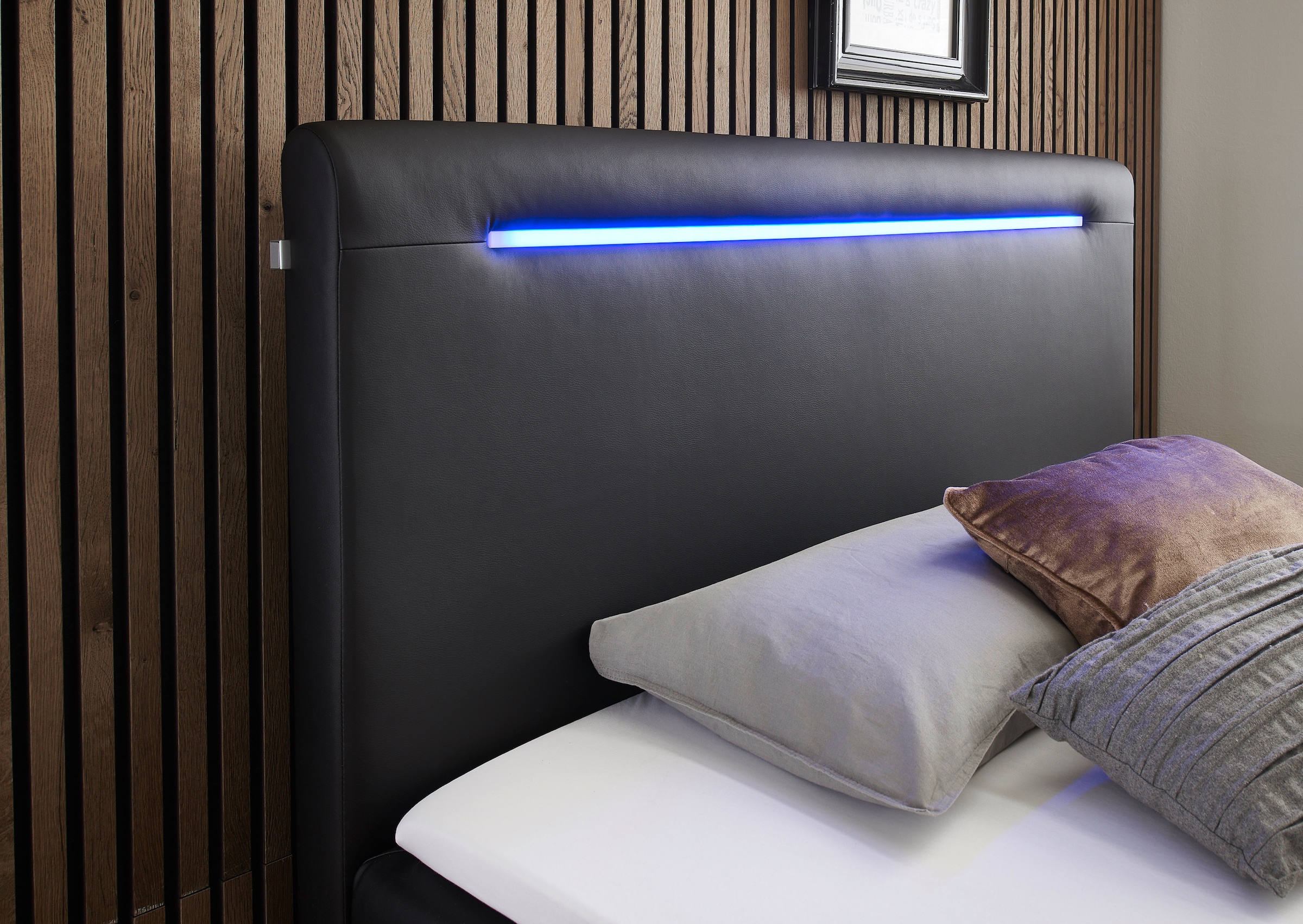 meise.möbel Boxbett »Candela 2« inkl. LED-Beleuchtung an Kopfteil und Füßen, mit Bettkasten und Topper