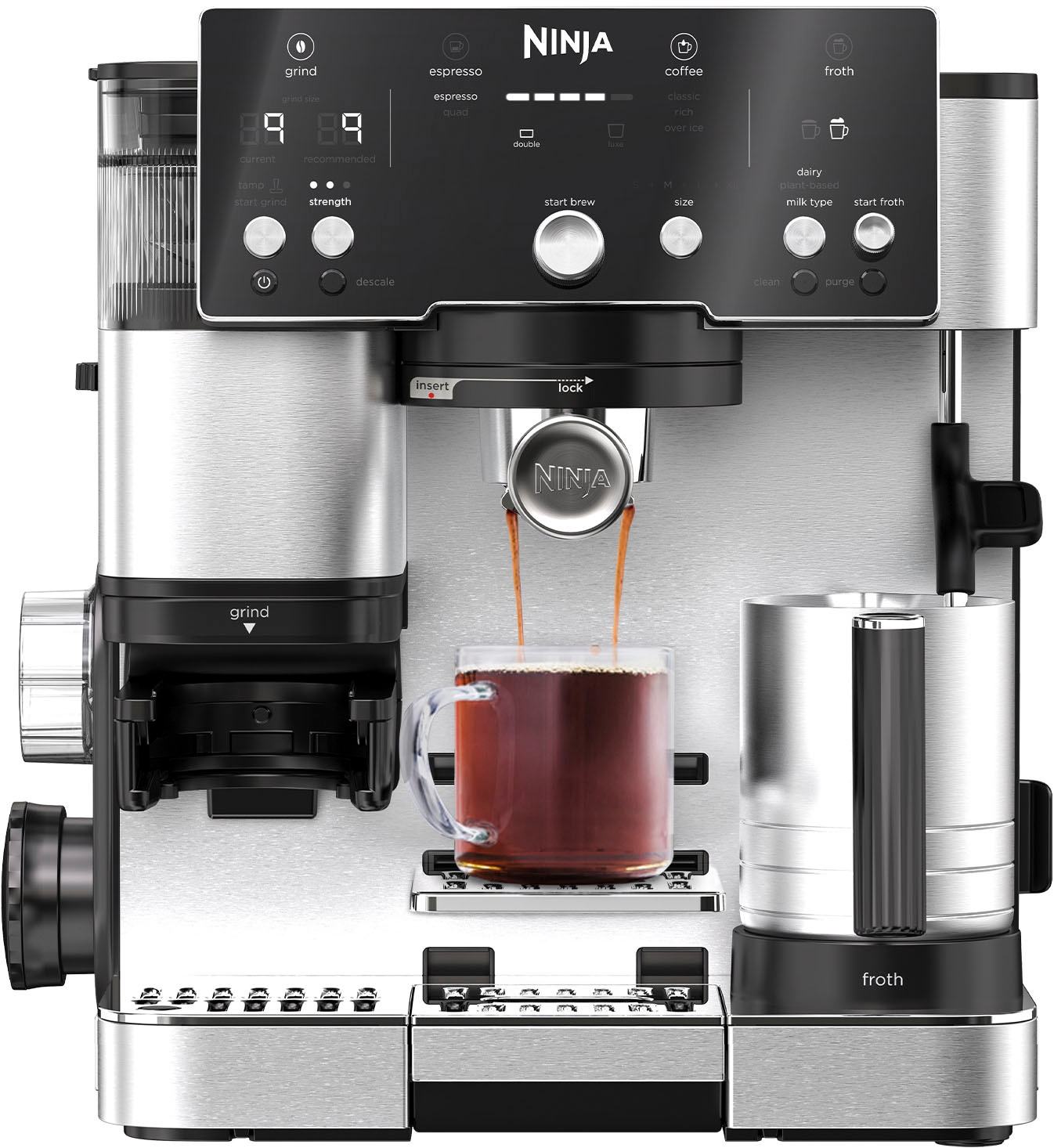 NINJA Espressomaschine »Ninja Luxe Café Essential Kaffeemaschine ES501EU«, Espresso- und Filterkaffeemaschine