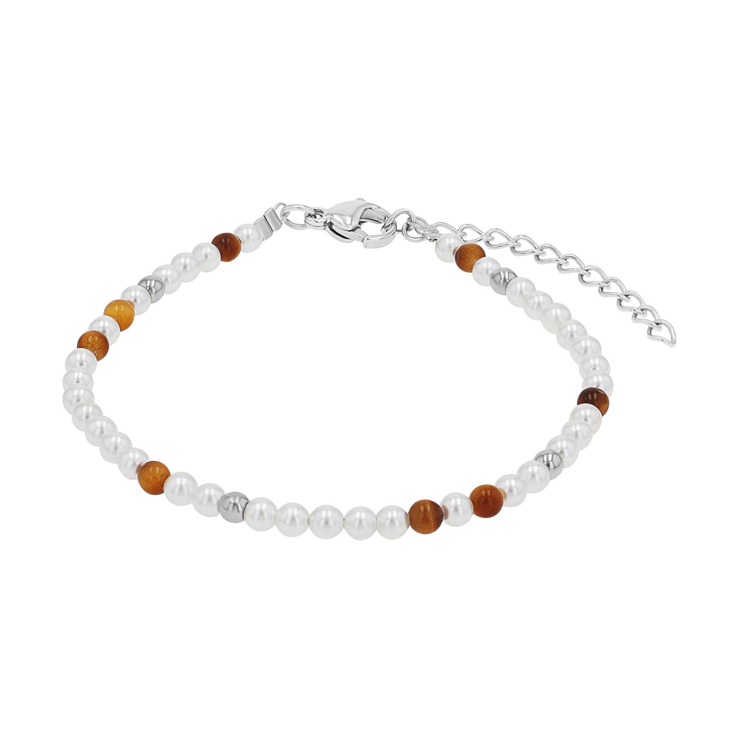 Amor Armband »Schmuck Geschenk« mit Tigerauge oder Lapislazuli - mit Muschelkernperle