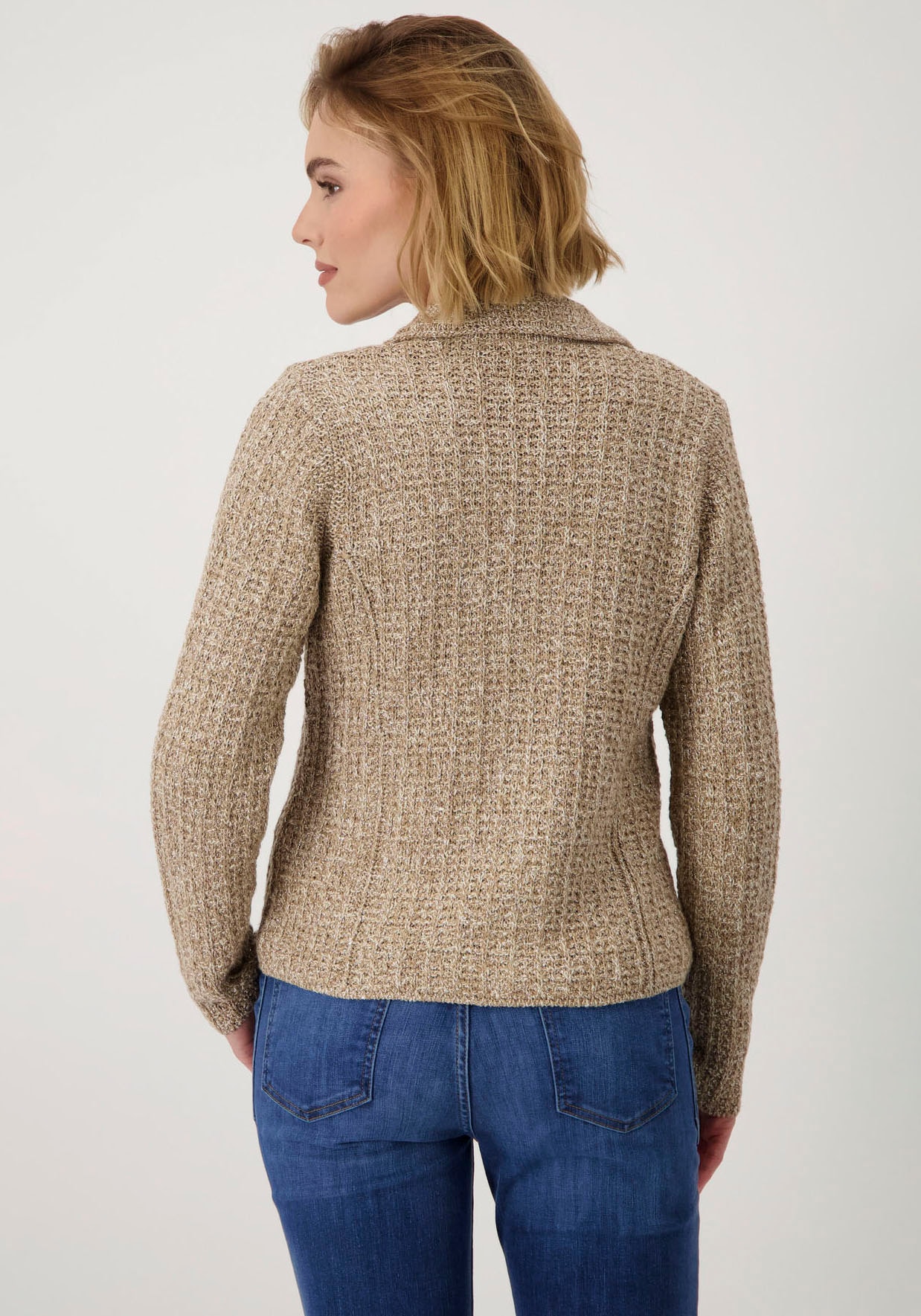 Monari Strickjacke, aus Tweedmaterial