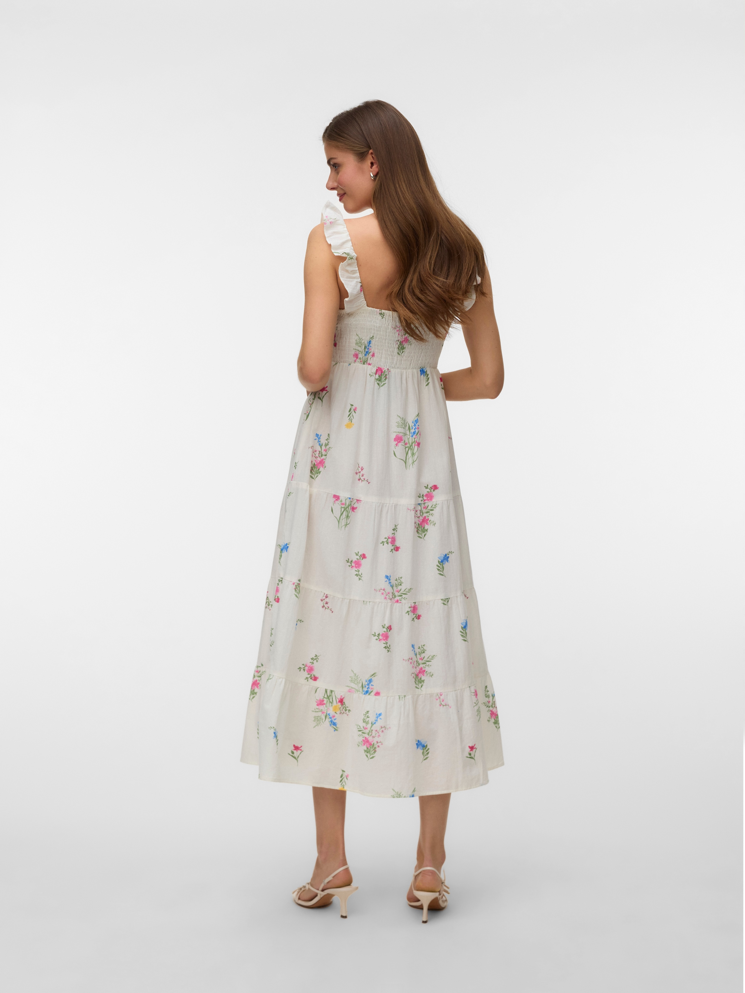 Vero Moda Maxikleid »VMDICTHE SL FRILL ANKLE DRESS WVN GA« Baumwolle, regular fit