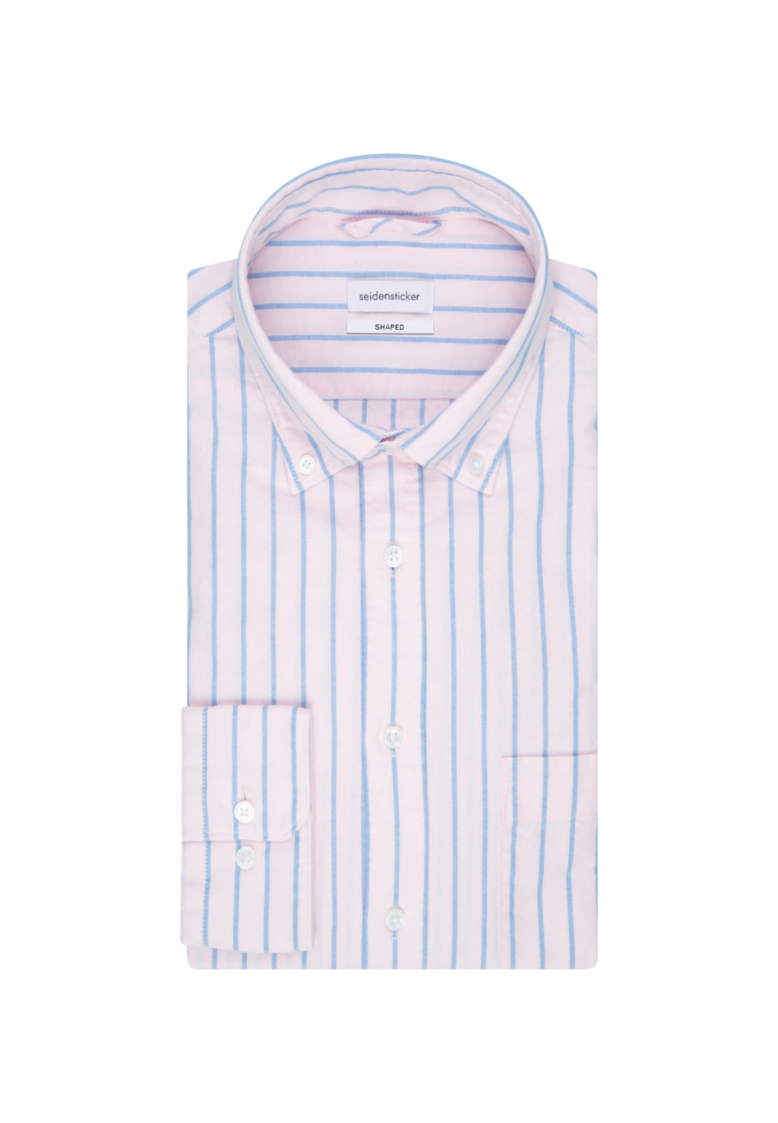 seidensticker Businesshemd »Shaped«, Shaped Langarm Button-Down-Kragen Streifen