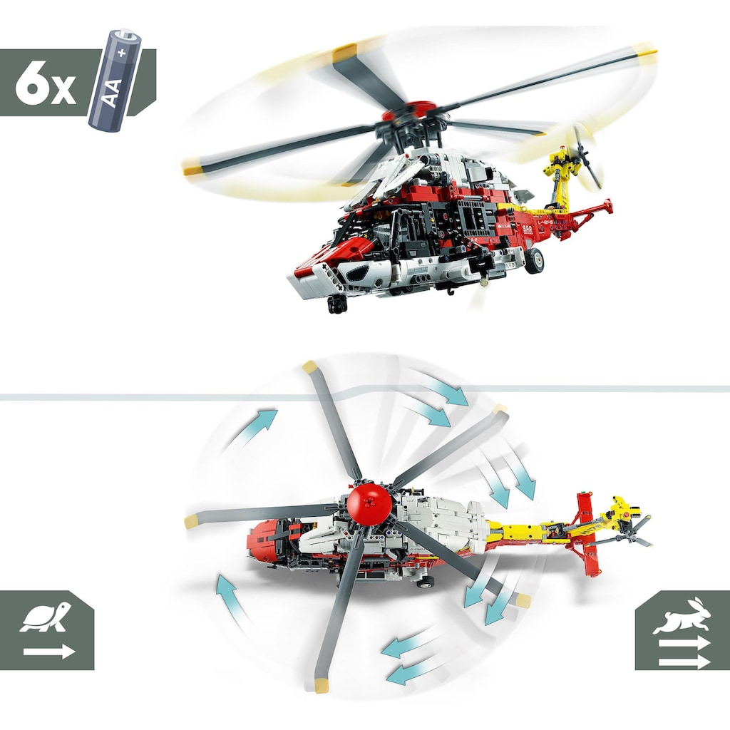 LEGO® Konstruktionsspielsteine »Airbus H175 Rettungshubschrauber (42145), LEGO® Technic«, (2001 St.)