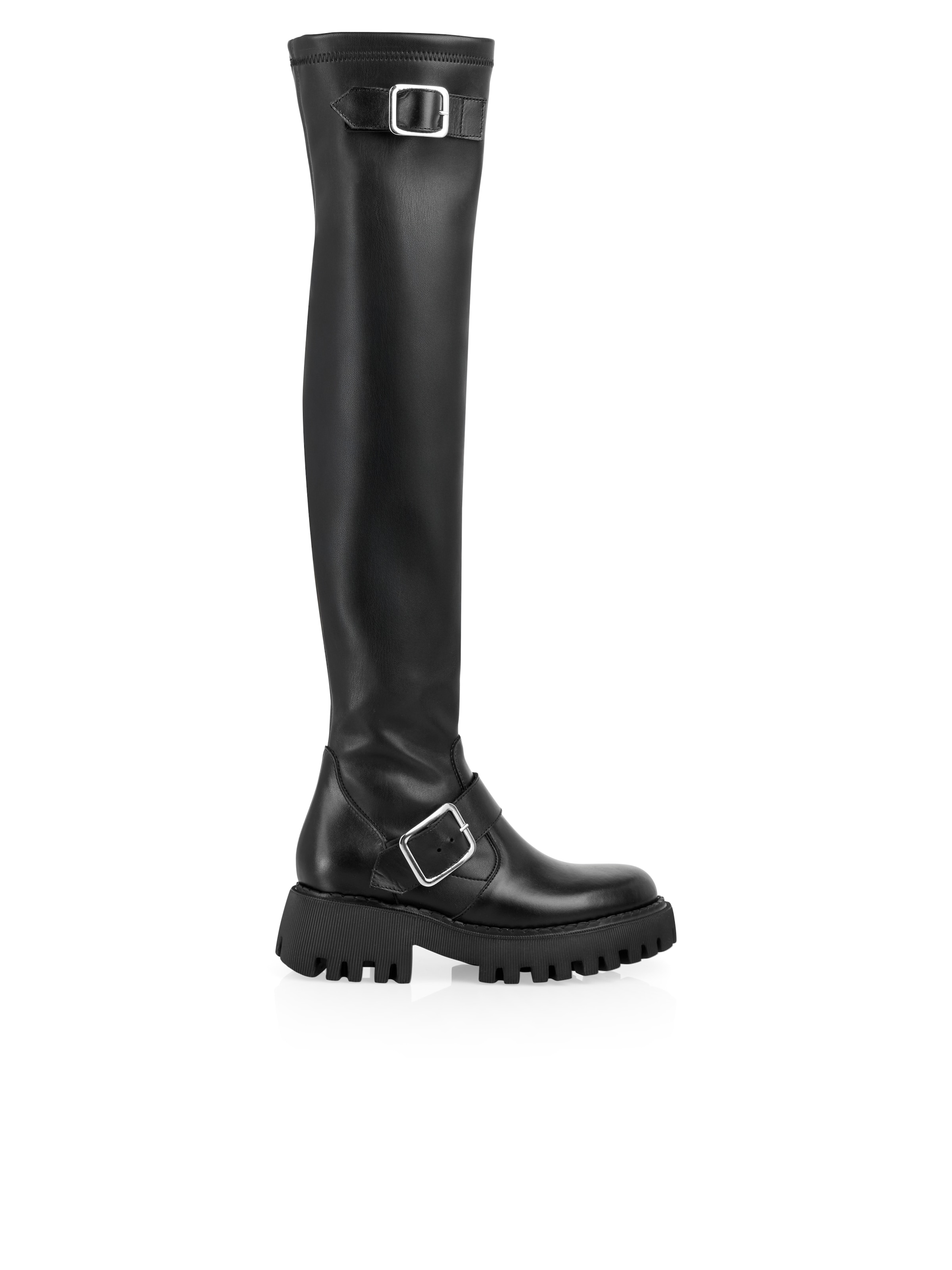 Marc Cain Overkneestiefel »Sports Dodgy Dogs«  Chunky Boots, Langschaftstiefel mit Zierschnallen