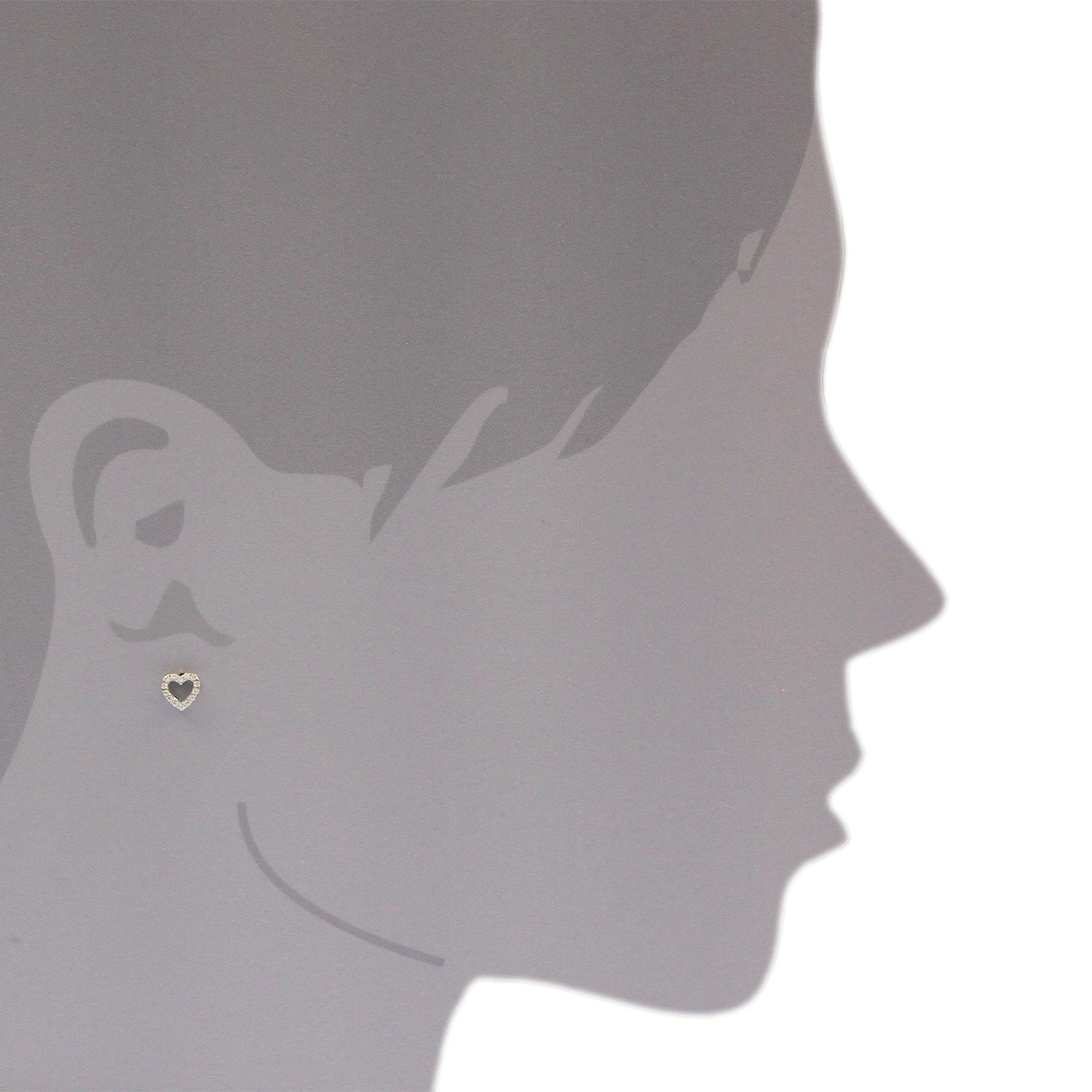 OSTSEE-SCHMUCK Paar Ohrstecker »- Herz 7 mm - Silber 925/000 - Zirkonia«