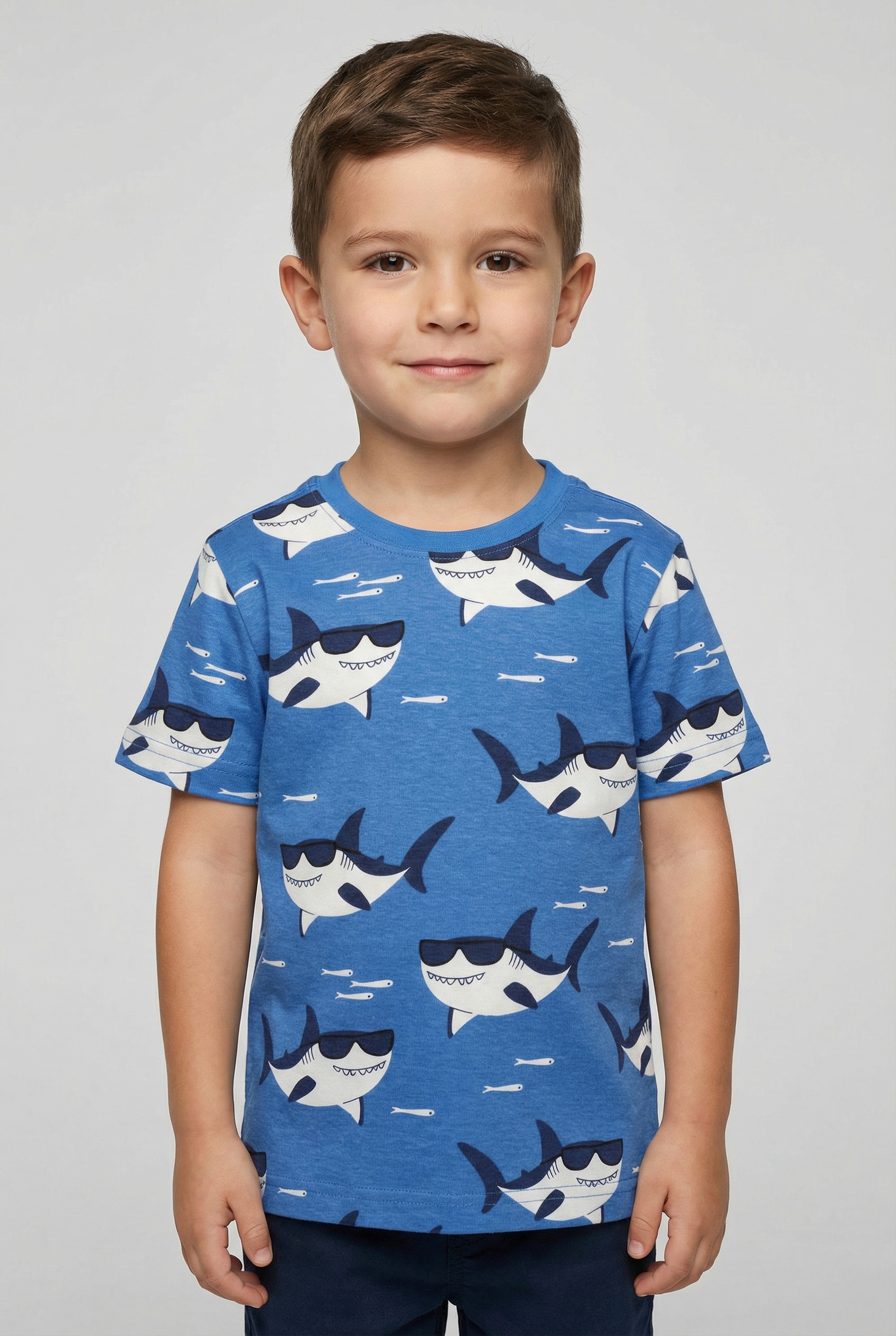 Blue Seven T-Shirt Basic Passform, mit Allover-Druck, aus Single Jersey, pflegeleicht