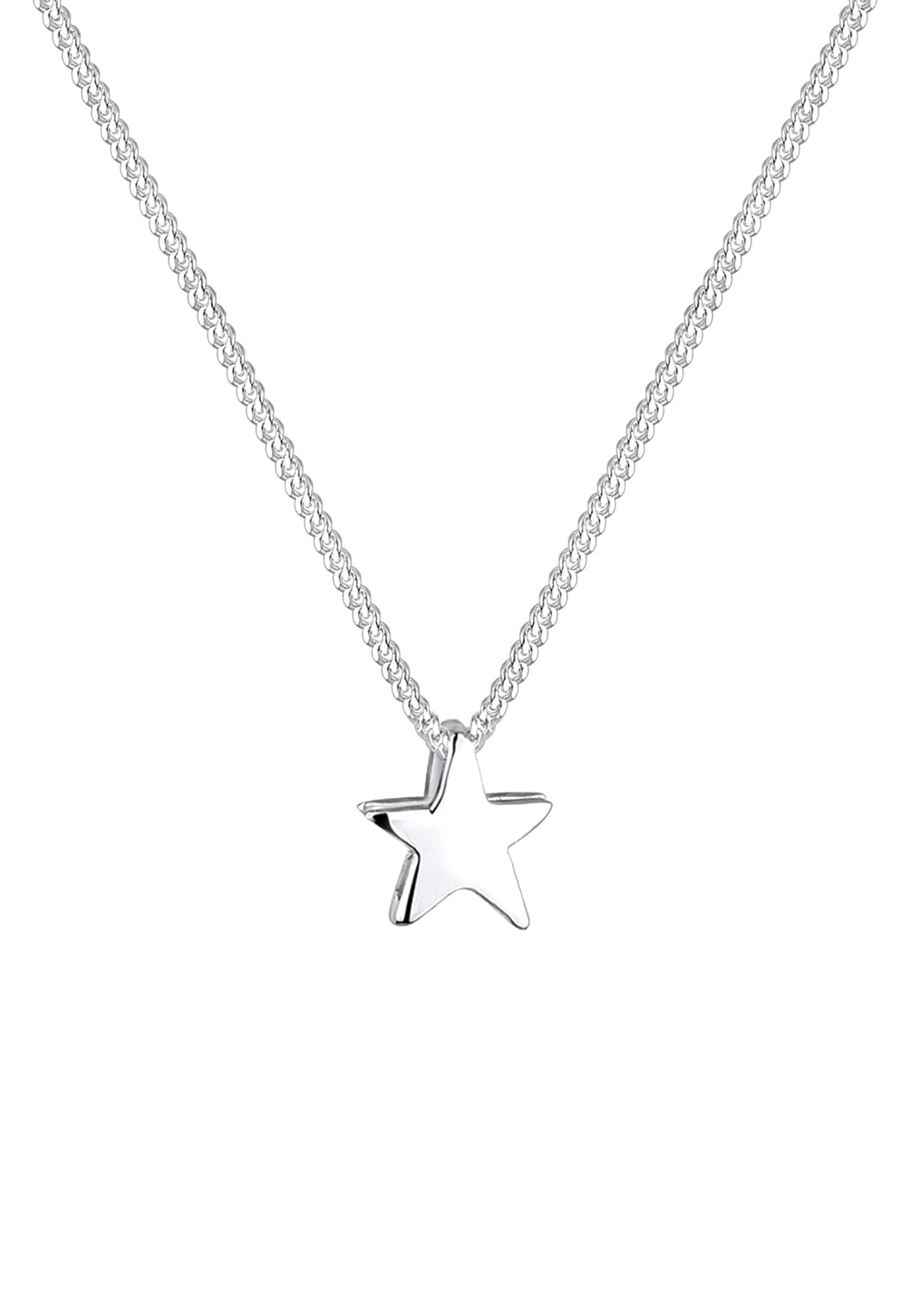 Elli Kette mit Anhänger »Halskette Stern Schlicht Basic 925 Silber«