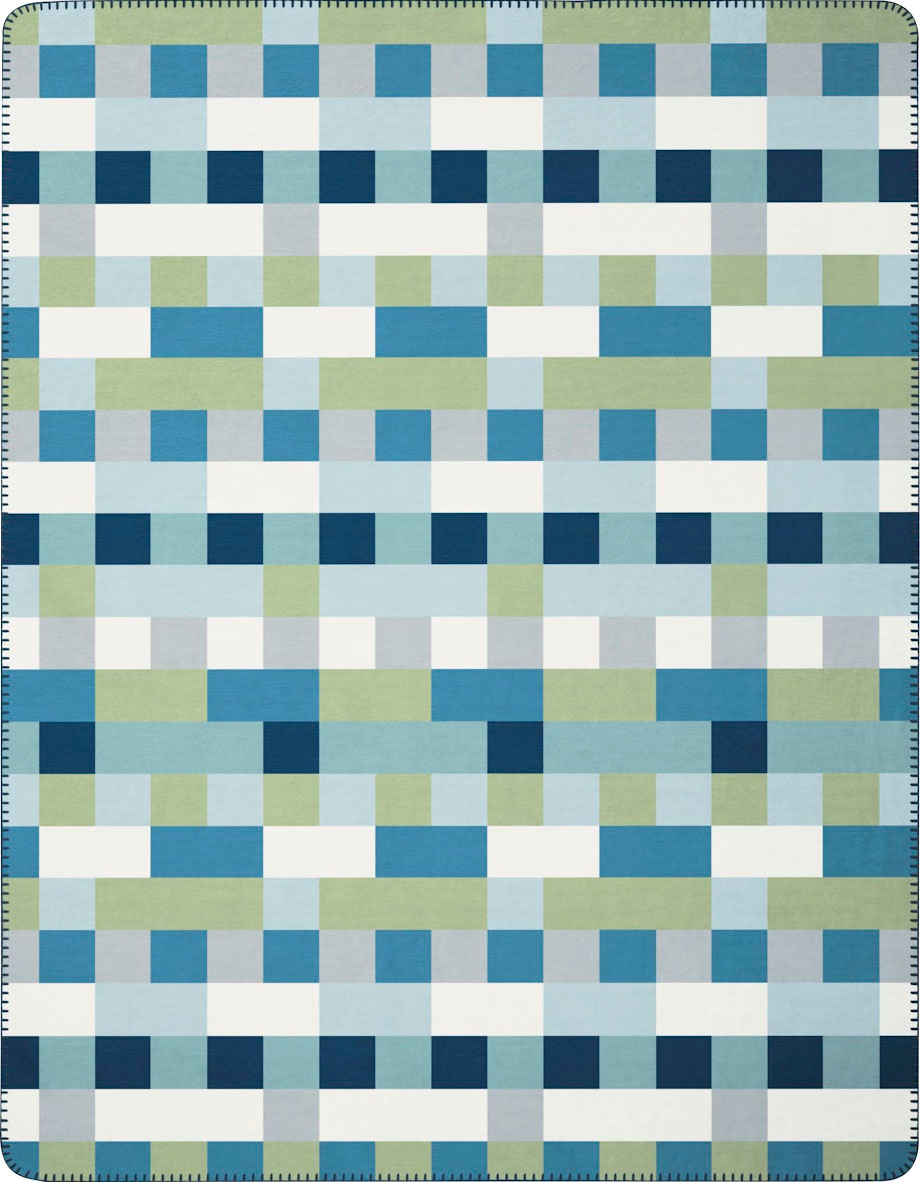 BIEDERLACK Wohndecke »Swimming Pool«, mit farbenfrohem Karo