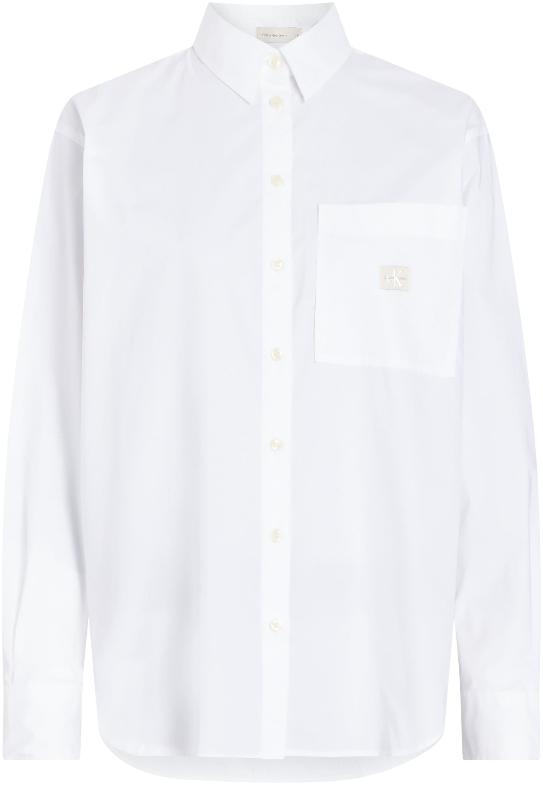 Langarmhemd »WOVEN LABEL RELAXED SHIRT«, mit Logopatch