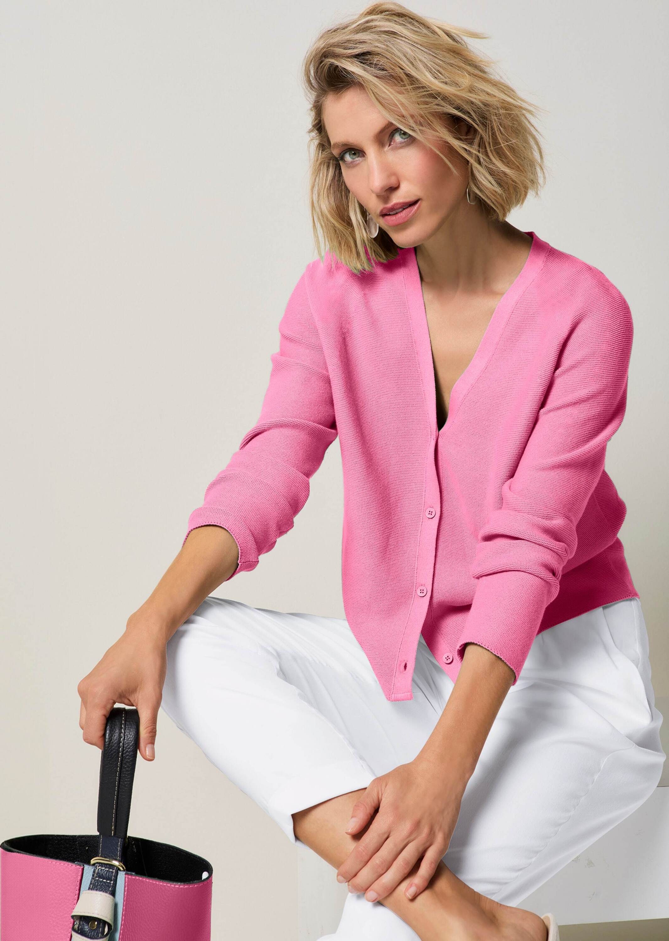 MADELEINE Strickjacke »Strickjacke Strickjacke mit V-Ausschnitt«