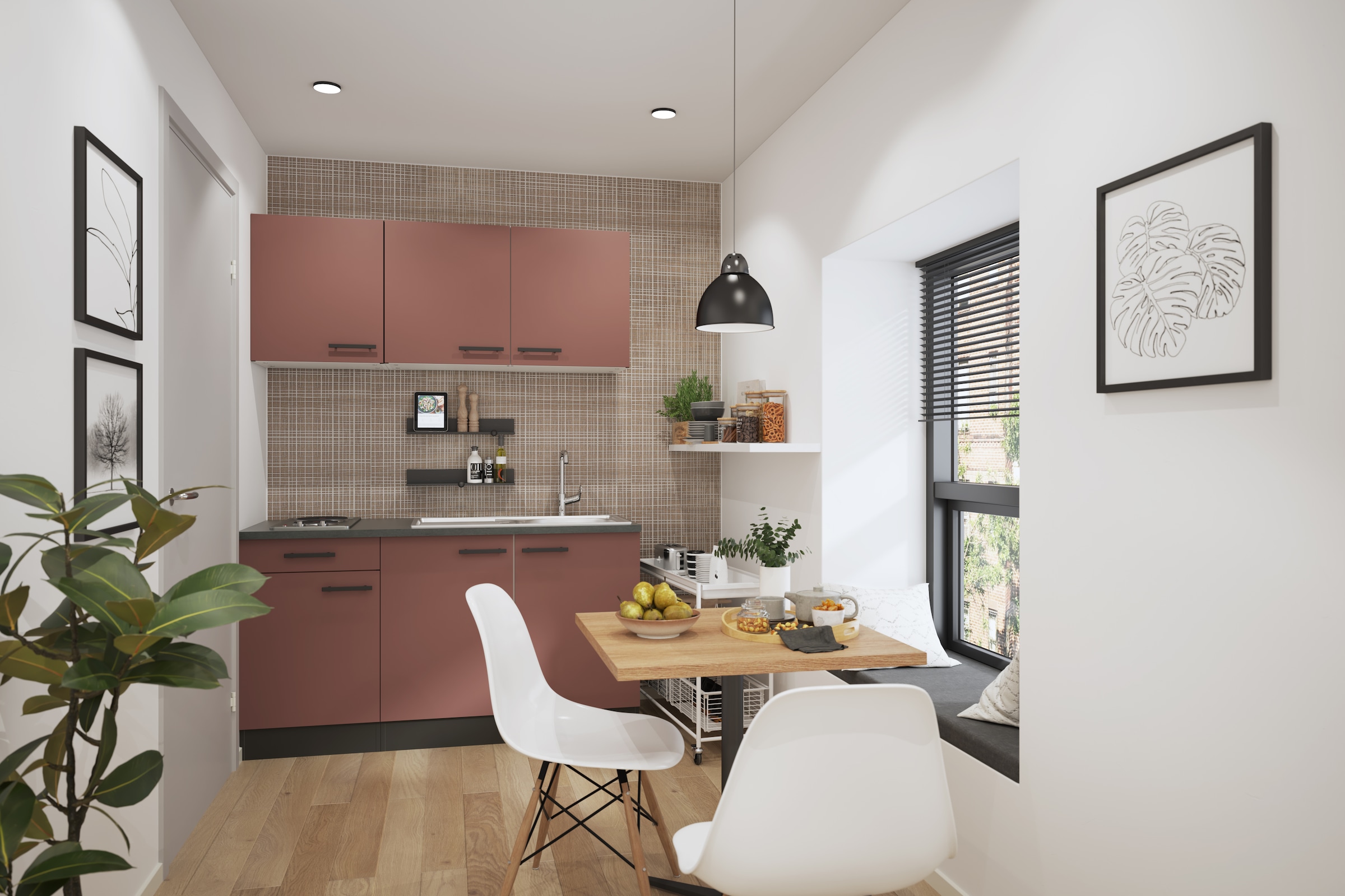 OPTIFIT Pantryküche »Palma«, Breite 150 cm, wahlweise mit Unterbaukühlschrank oder Kochfeld