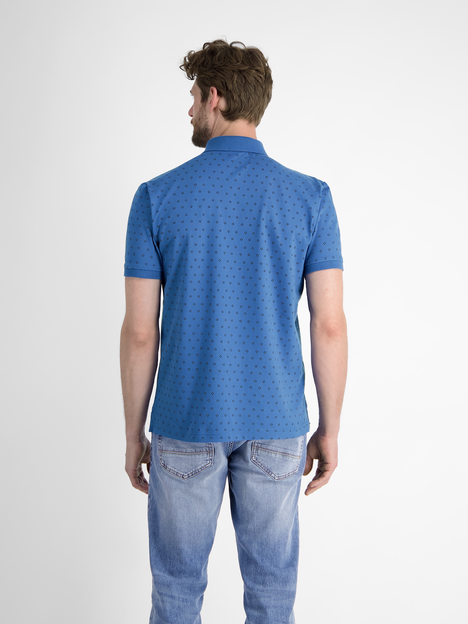 LERROS Poloshirt »LERROS Herren Poloshirt mit Minimalprint«