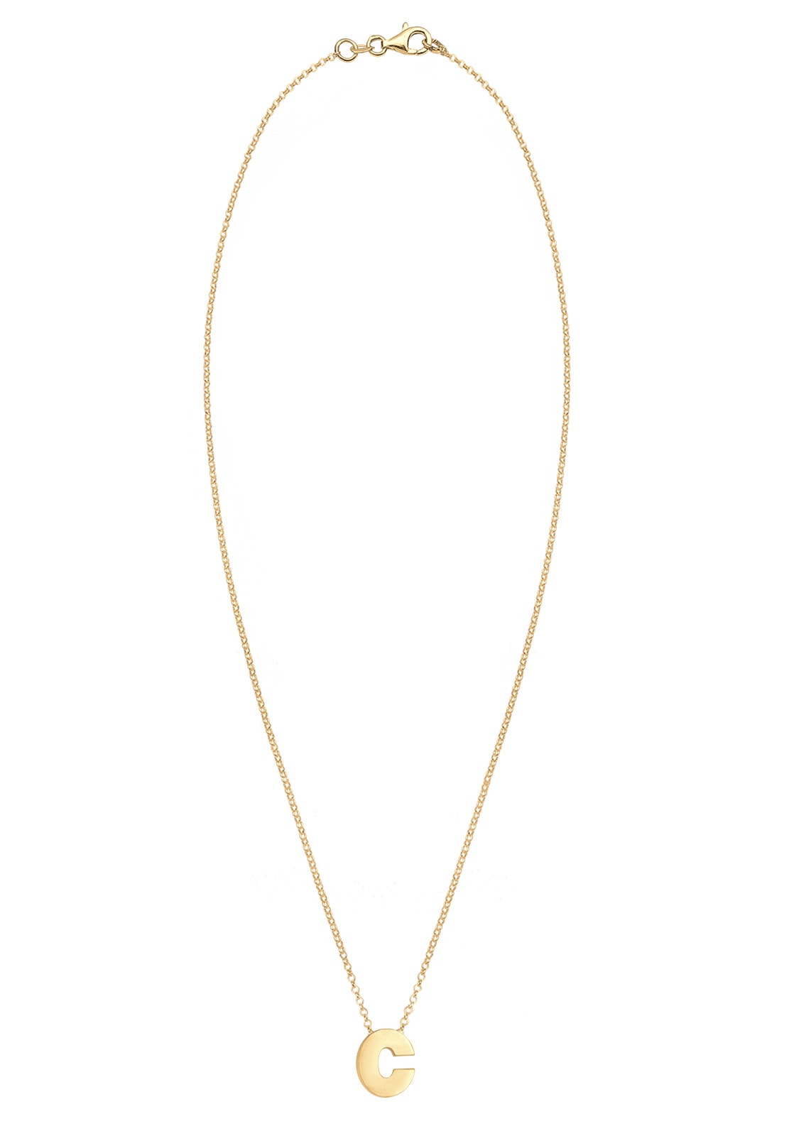 Elli Kette mit Anhänger »Halskette Buchstabe C Initialen Trend Minimal 925 Silber«