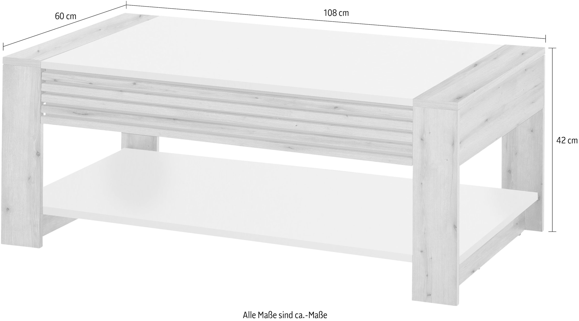 Stolkom Couchtisch »Stolkom Felipe B/H/T 108x42x60 cm« Wohnzimmertisch, OTTOs Choice, 1 Stk. tlg.