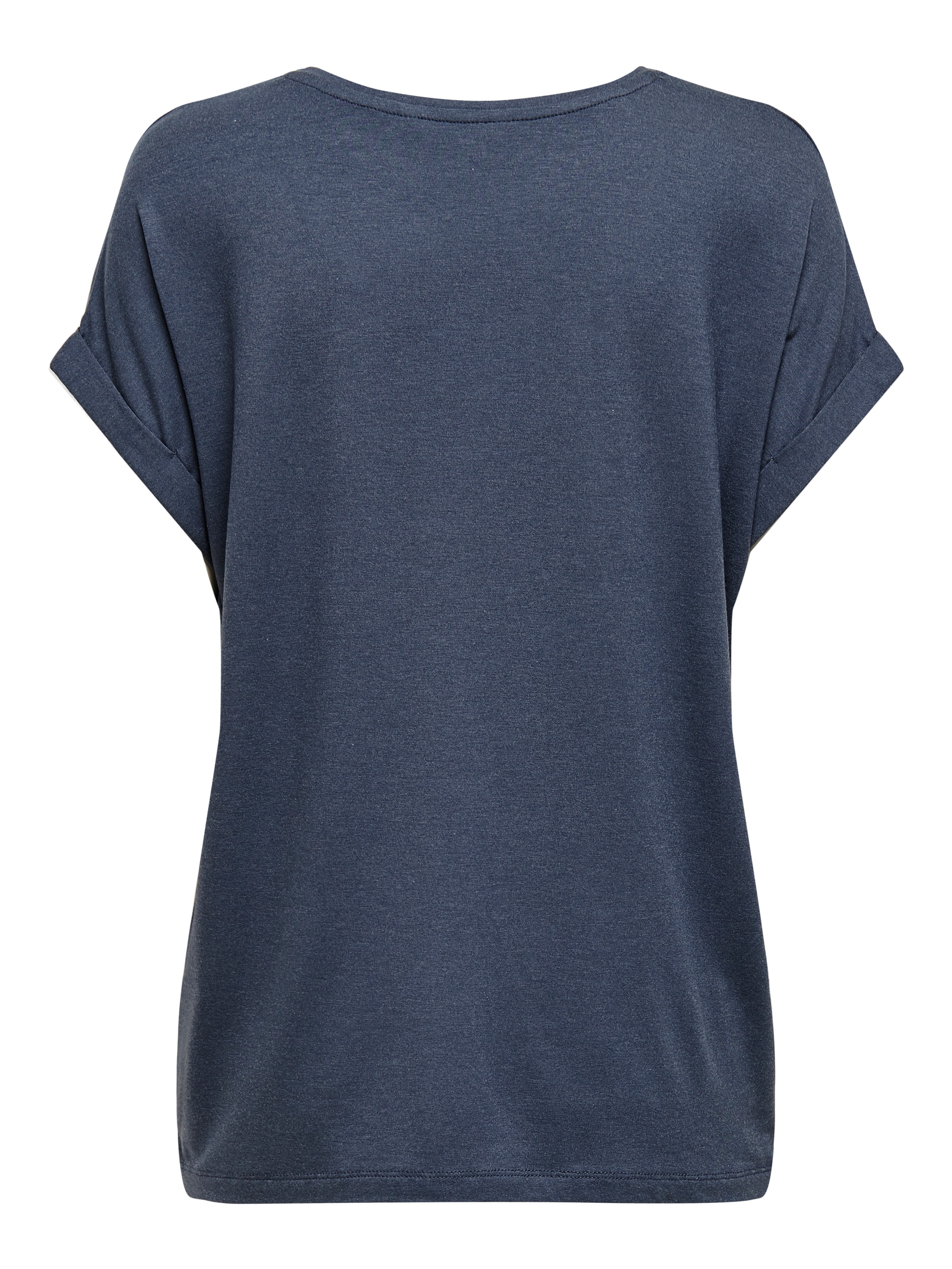 ONLY T-Shirt »ONLMOSTER – Kurzarmshirt mit Aufschlag und klassischem Look«, unifarben, casual, regular fit, Viskosemischung, Rundhals