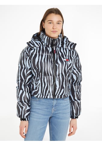 Steppjacke »TJW CRP ZEBRA ALASKA PUFFER«, mit Kapuze, mit Zebra Streifen