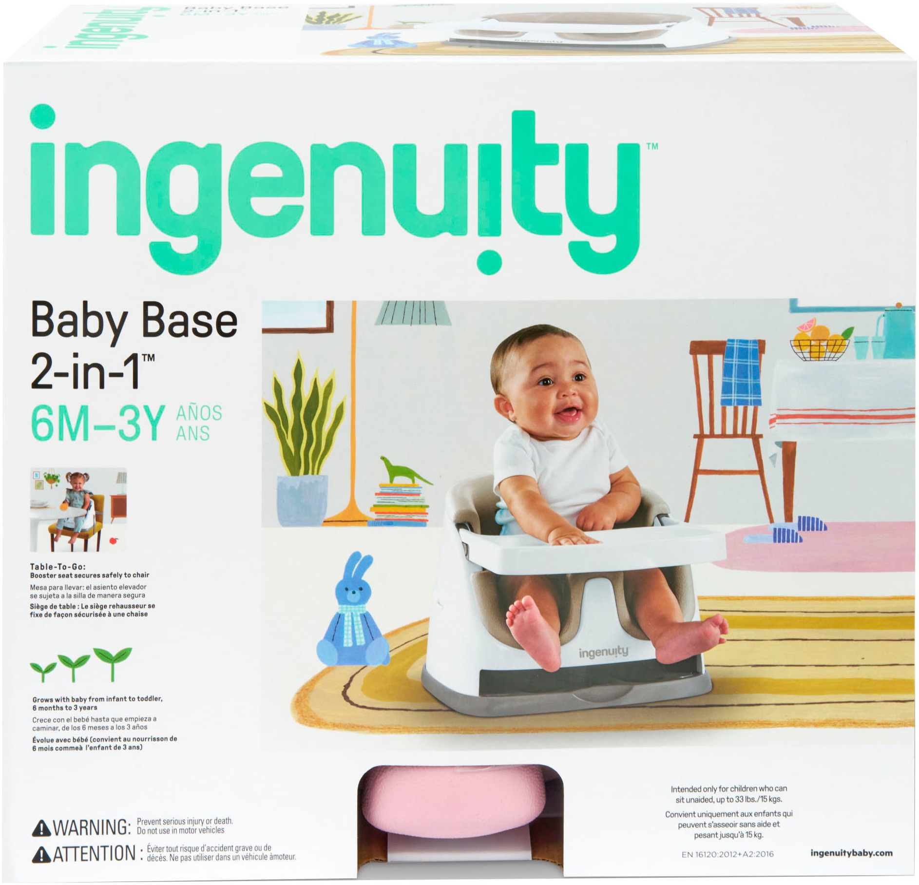 ingenuity Tischsitz »Baby Base 2-in-1™ Seat – Peony™«