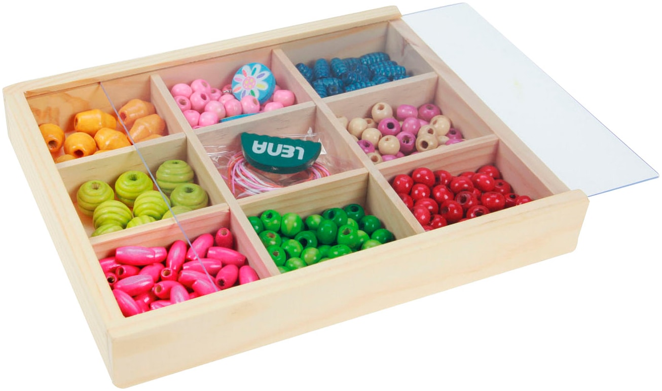 Lena® Kreativset »Holzperlen Holzkassette, mittel«