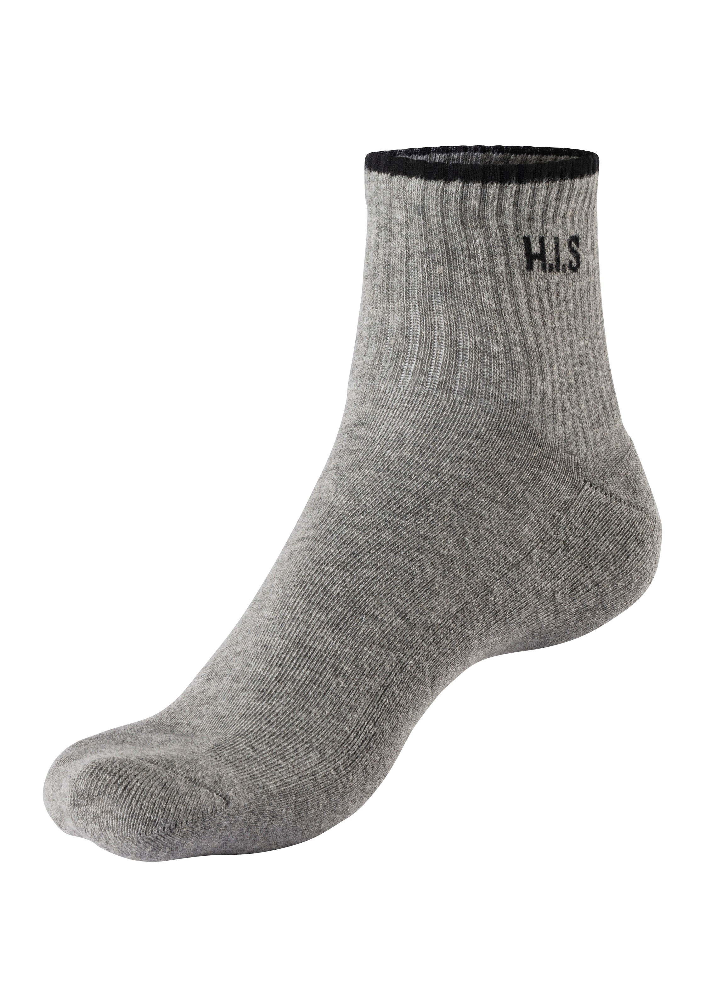 H.I.S Sportsocken, (Packung, 6 Paar), Kurzsocken mit Frottee & verstärkten Belastungszonen