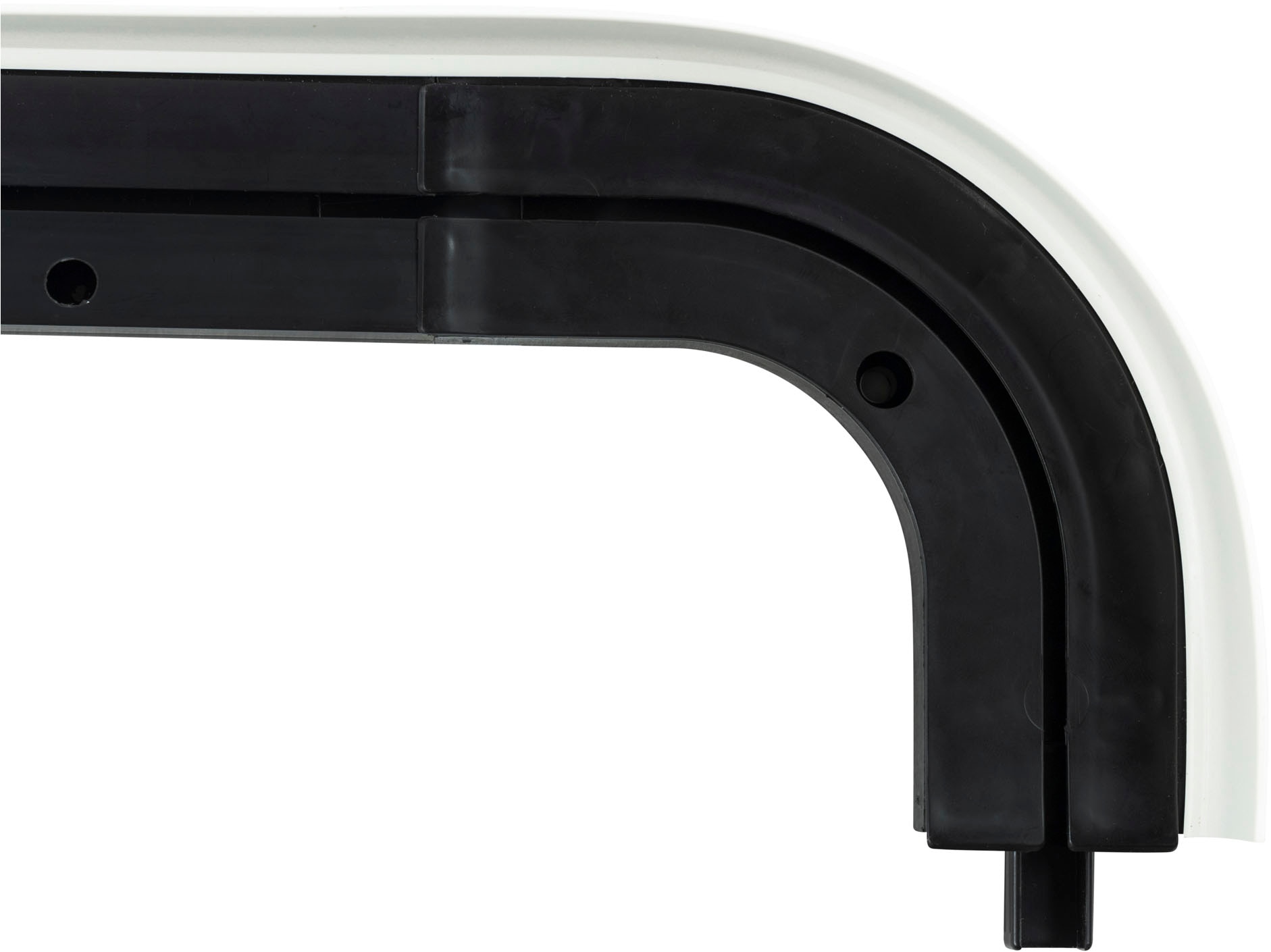 SN DECO GROUP Vorhangschiene »SH1«, 1 läufig-läufig, Fixmaß, Set 1-läufig,inkl. Rundbögen, Blende 5 cm, vorgebohrt, Innenlauf