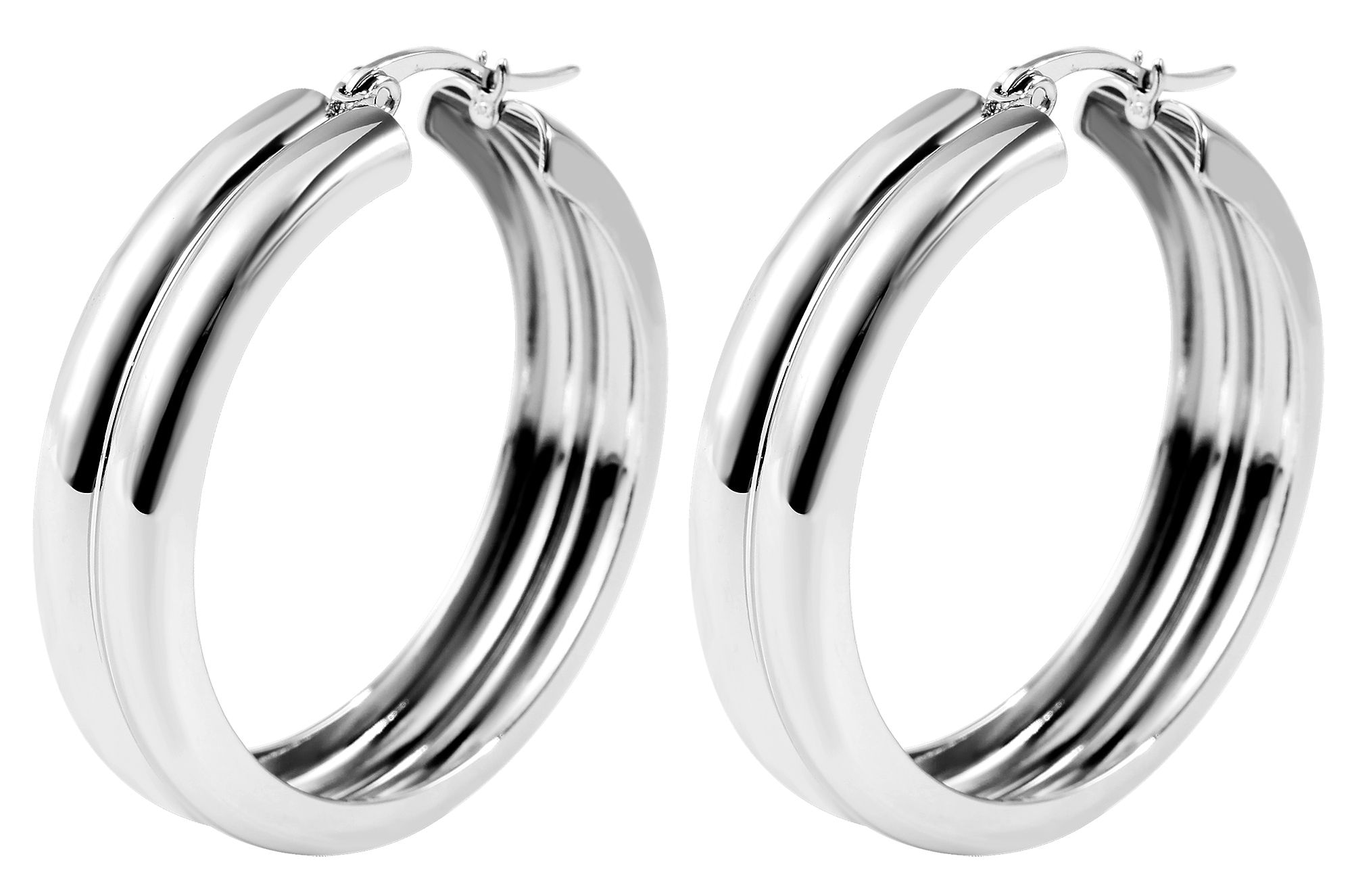 Adelia´s Paar Creolen »Damen Ohrringe ¿ Creole aus Edelstahl«