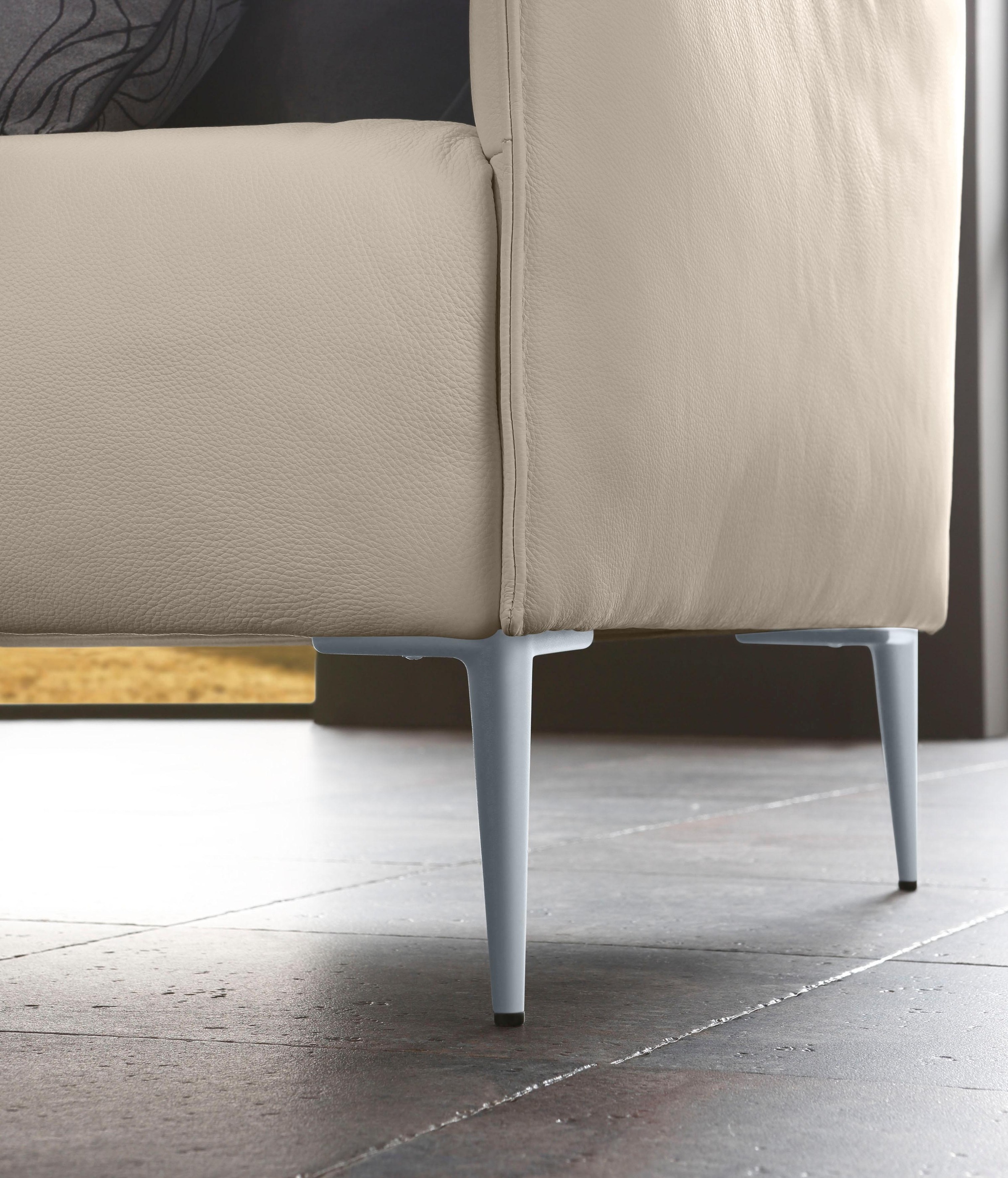 W.SCHILLIG 3-Sitzer »sally«, mit Metallfüßen in Silber matt, Breite 224 cm