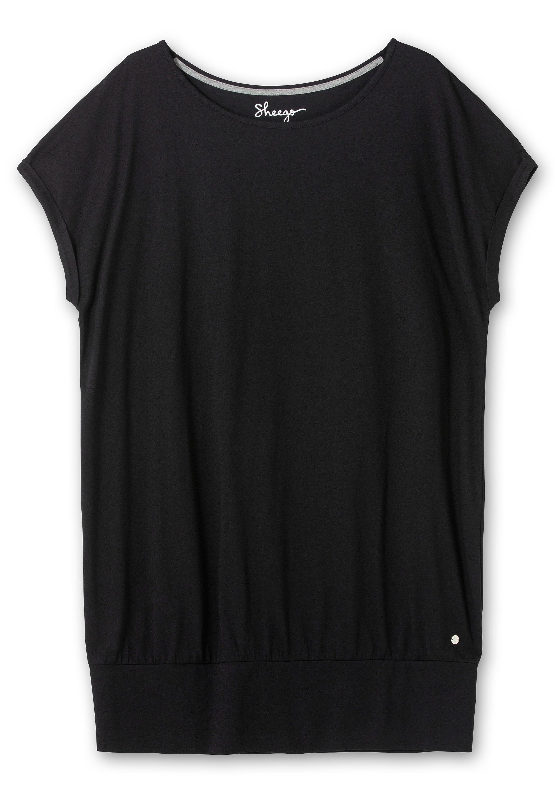 Sheego Longshirt »Oversize-Shirt mit breitem Saumbündchen«, mit breitem Saumbündchen